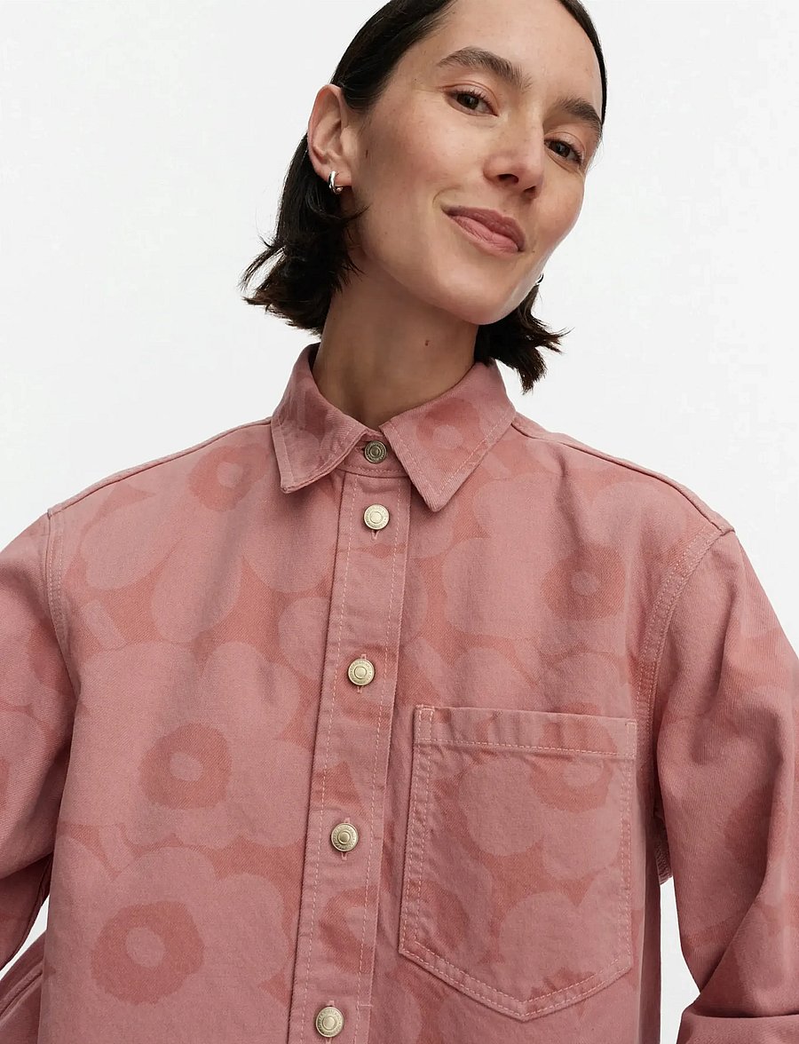 Marimekko - MARIDENIM VAIHE UNIKKO - denim shirts - pink, light pink - 5