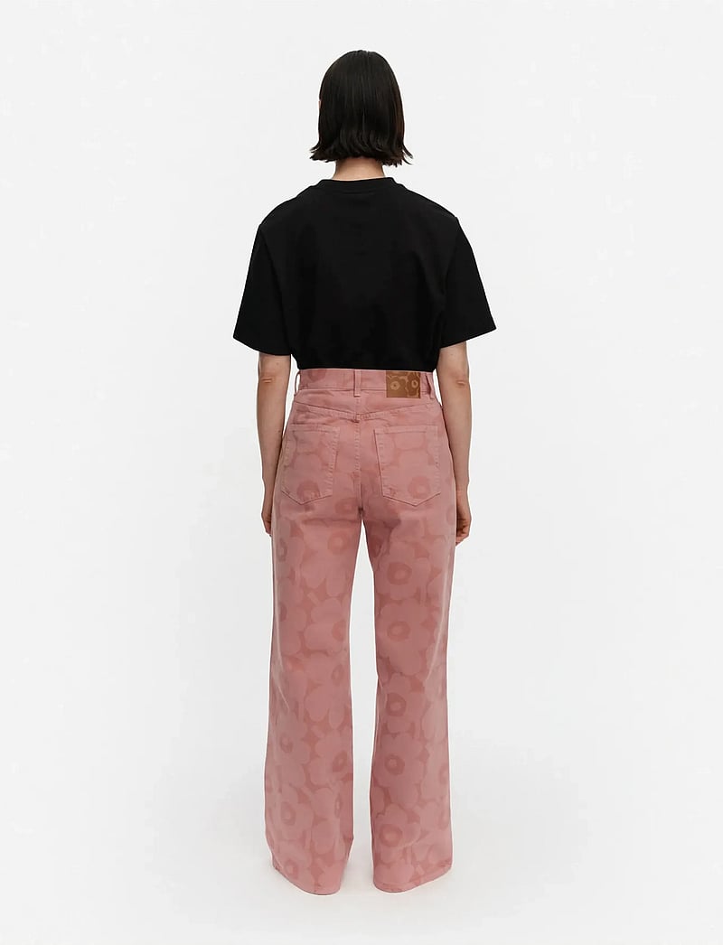 Marimekko - MARIDENIM WIDE UNIKKO - hosen mit weitem bein - pink, light pink - 3