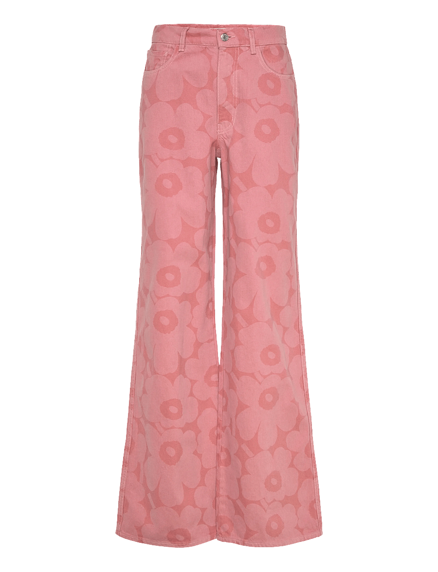 Marimekko - MARIDENIM WIDE UNIKKO L - leveälahkeiset farkut - pink, light pink - 1
