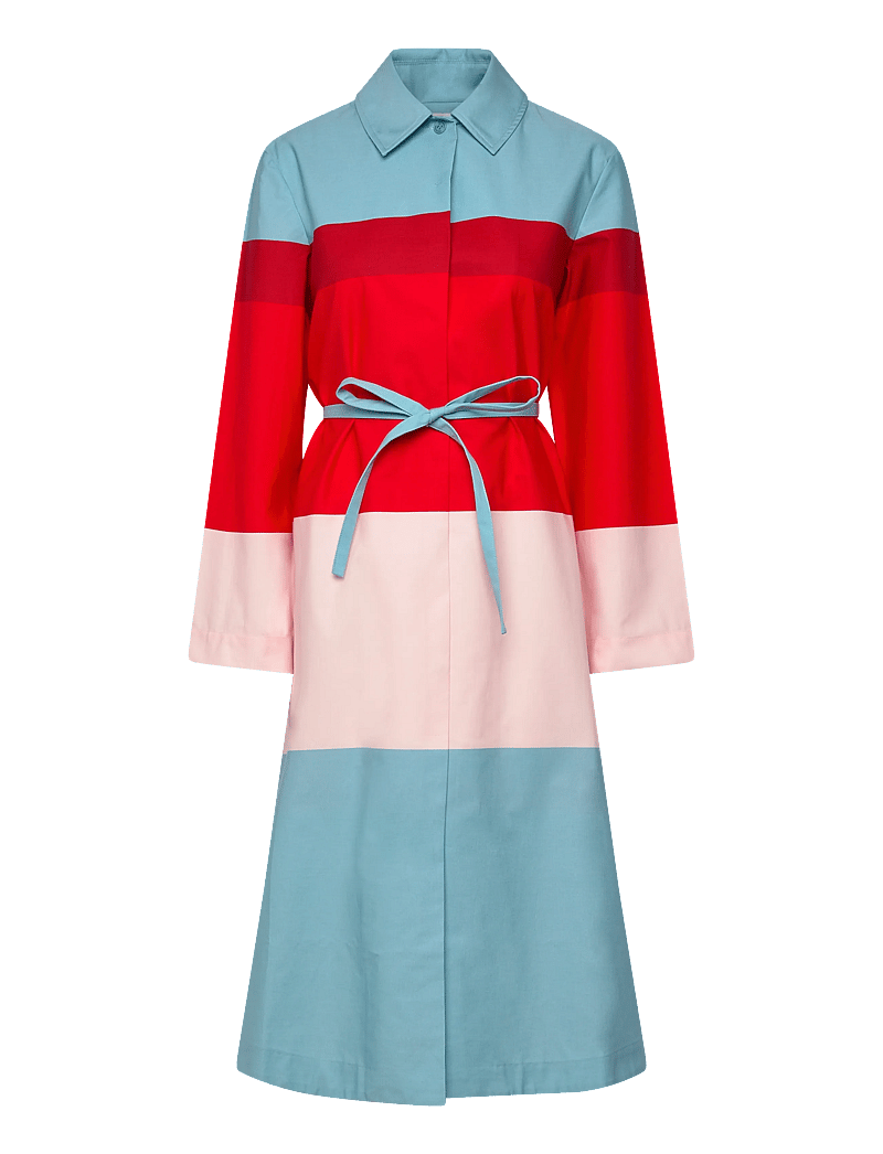 Marimekko - LUOMUS HENNIKA - skjortklänningar - red, light pink, light blue - 1