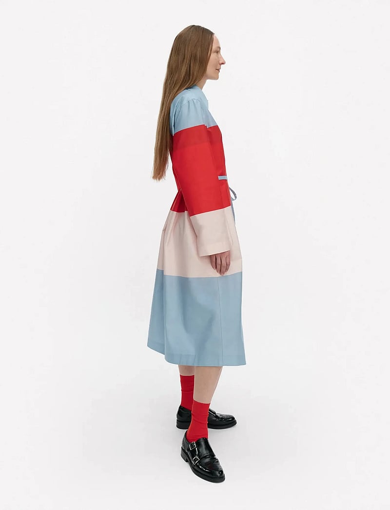 Marimekko - LUOMUS HENNIKA - skjortklänningar - red, light pink, light blue - 4