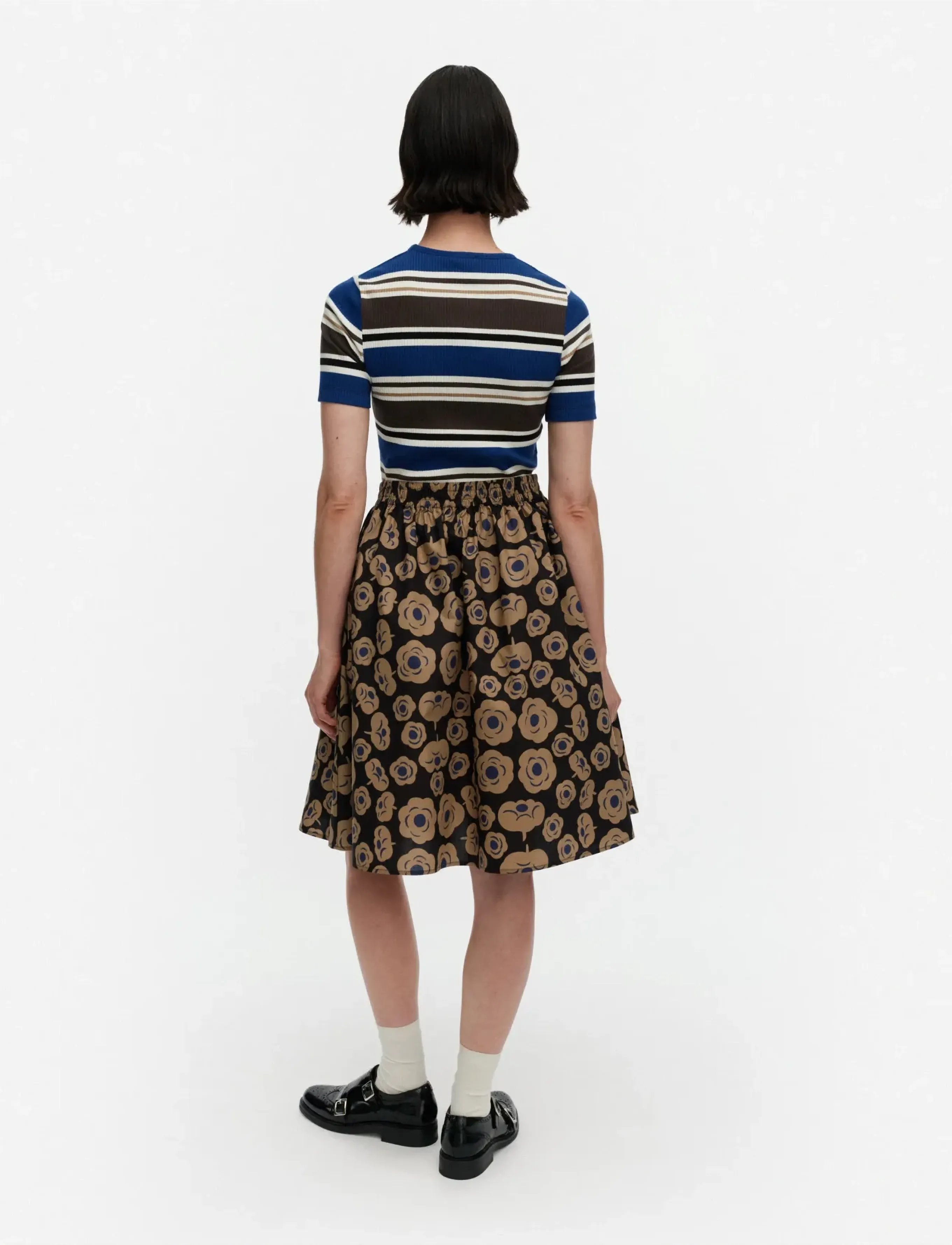 Marimekko - POIMINNOT TUMMA - midiseelikud - black, beige, blue - 3