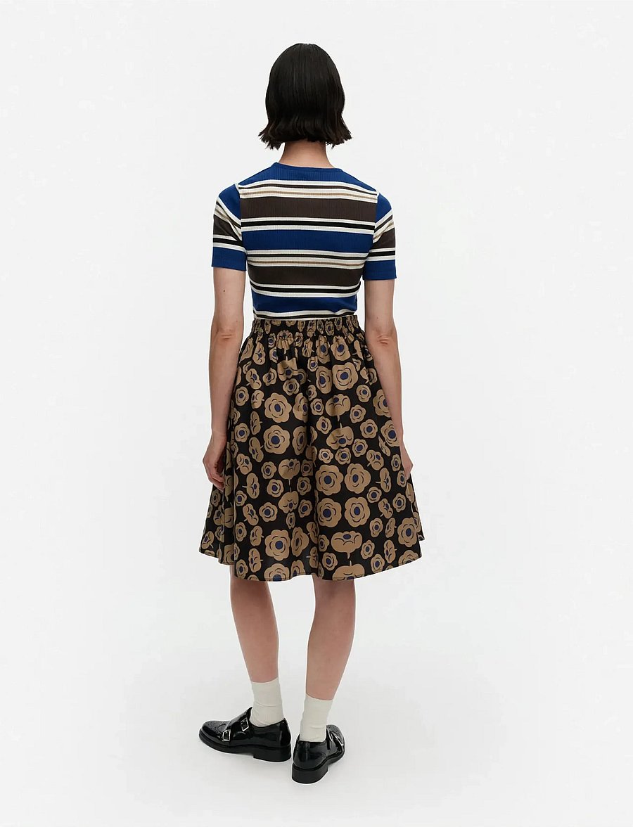 Marimekko - POIMINNOT TUMMA - midi kjolar - black, beige, blue - 3
