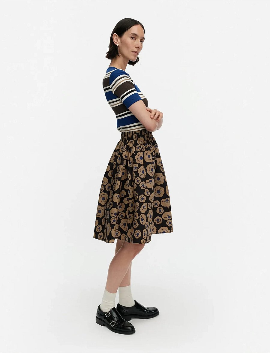 Marimekko - POIMINNOT TUMMA - midi kjolar - black, beige, blue - 4
