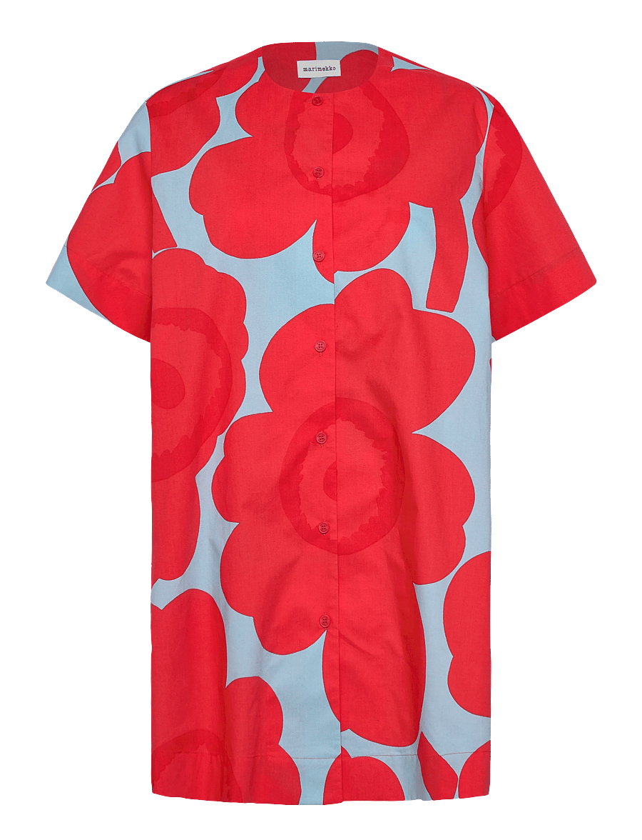 Marimekko - TAITAVUUS UNIKKO - särkkleidid - red, light blue - 1