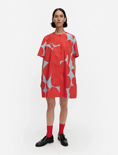 Marimekko TAITAVUUS UNIKKO - Mekot - RED, LIGHT BLUE / red