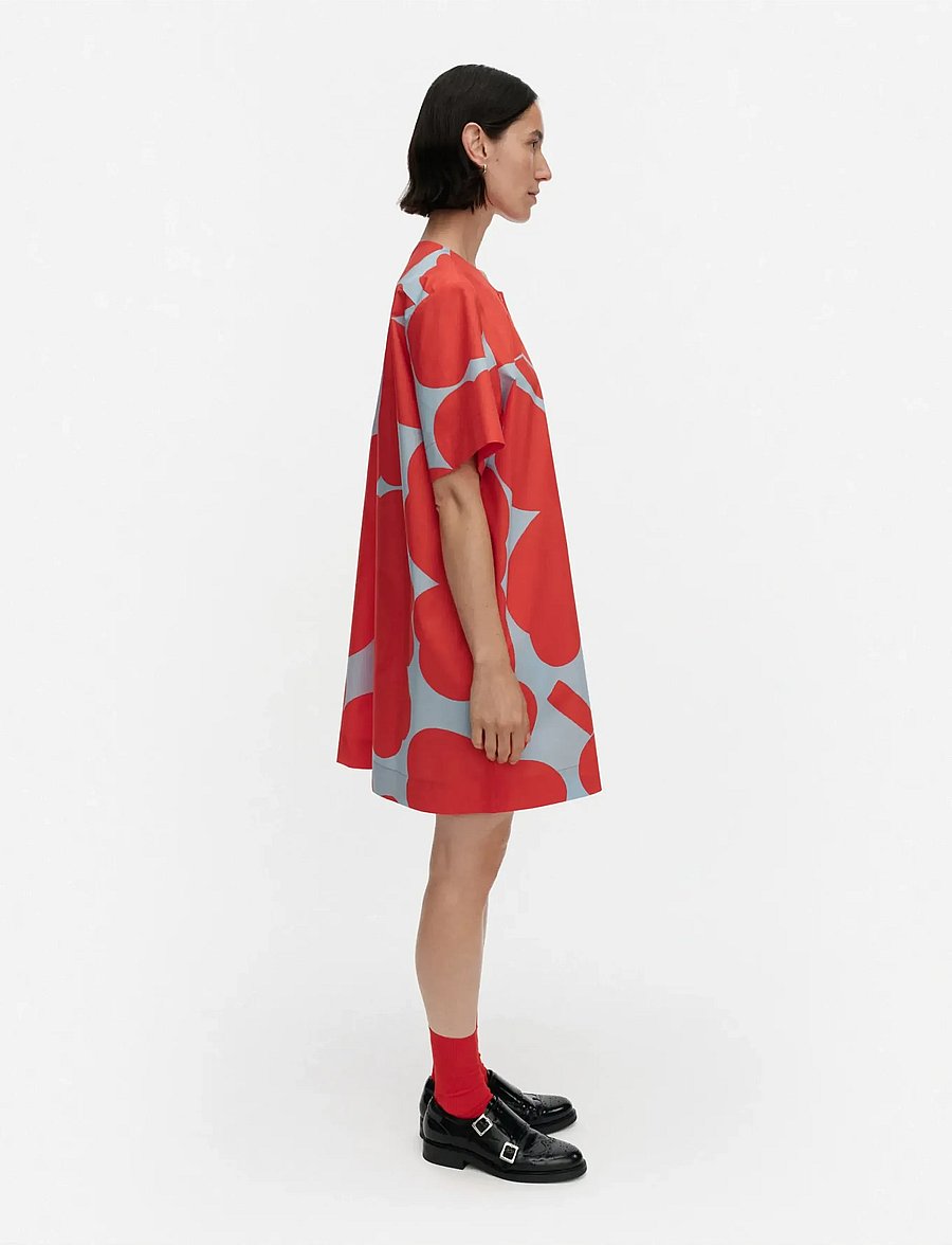 Marimekko - TAITAVUUS UNIKKO - särkkleidid - red, light blue - 4