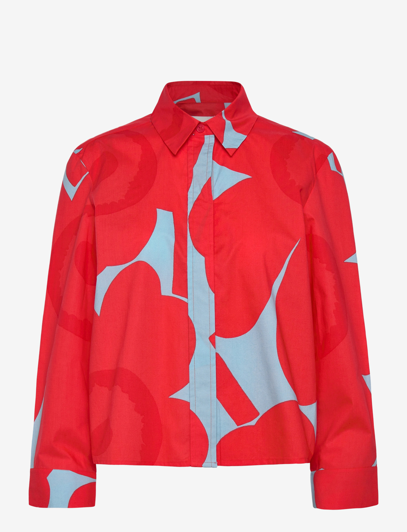 Marimekko - LUOTTA UNIKKO - denim shirts - red, light blue - 1