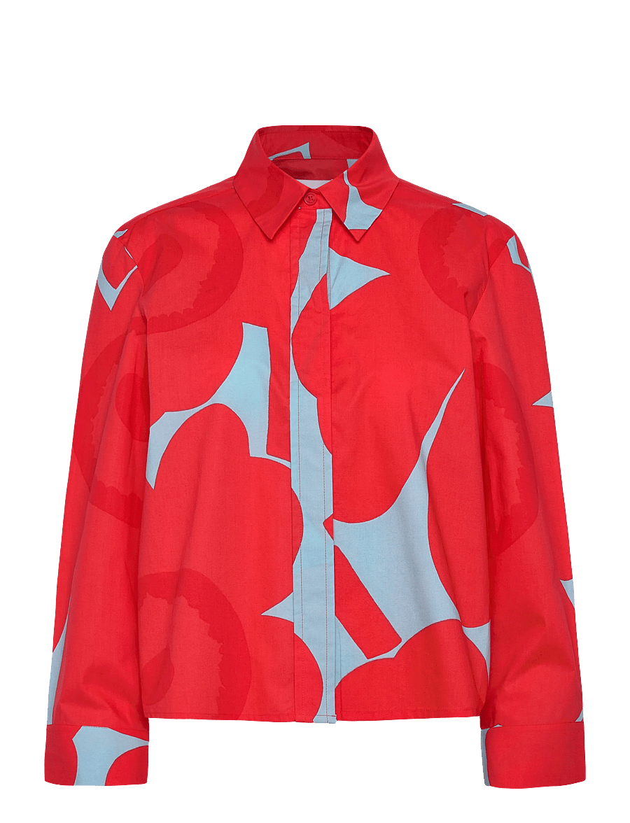 Marimekko - LUOTTA UNIKKO - jeanshemden - red, light blue - 1