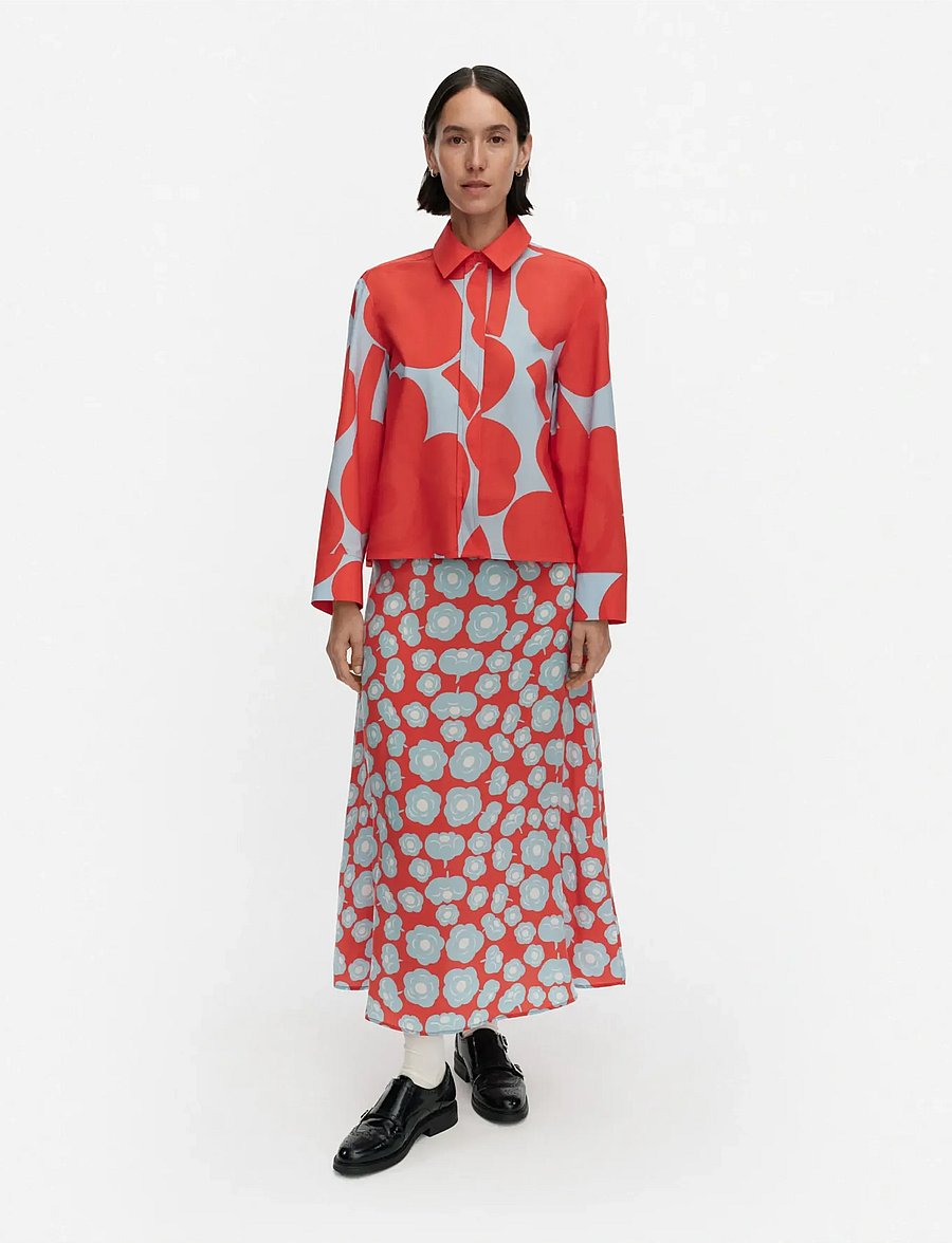 Marimekko - LUOTTA UNIKKO - jeanshemden - red, light blue - 0