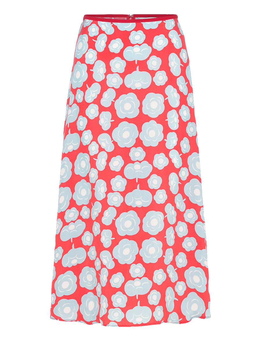 Marimekko - EDETÄ TUMMA - maxi röcke - light blue, red, off-white - 1