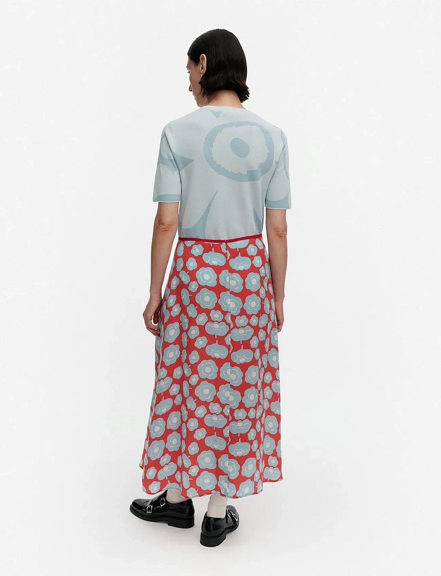 Marimekko - EDETÄ TUMMA - maxi röcke - light blue, red, off-white - 3