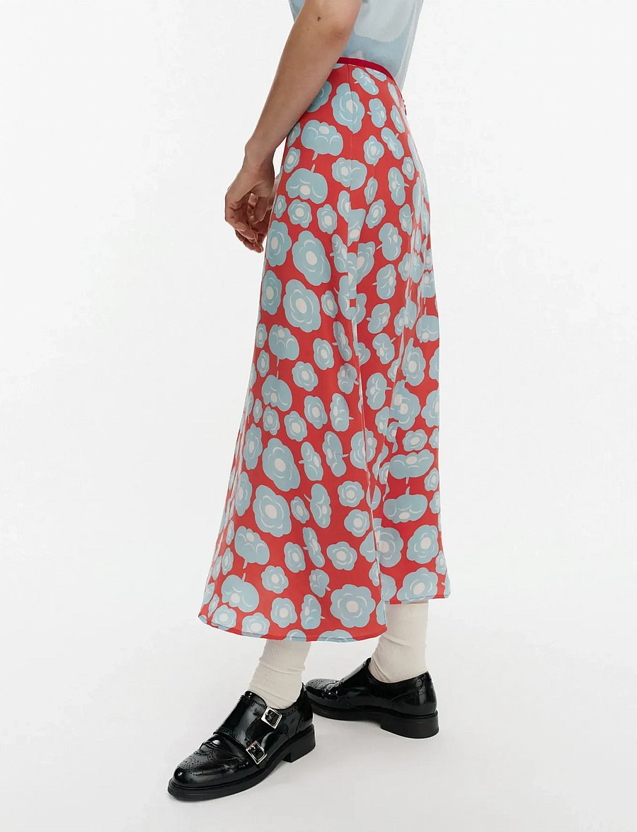Marimekko - EDETÄ TUMMA - maxi röcke - light blue, red, off-white - 4