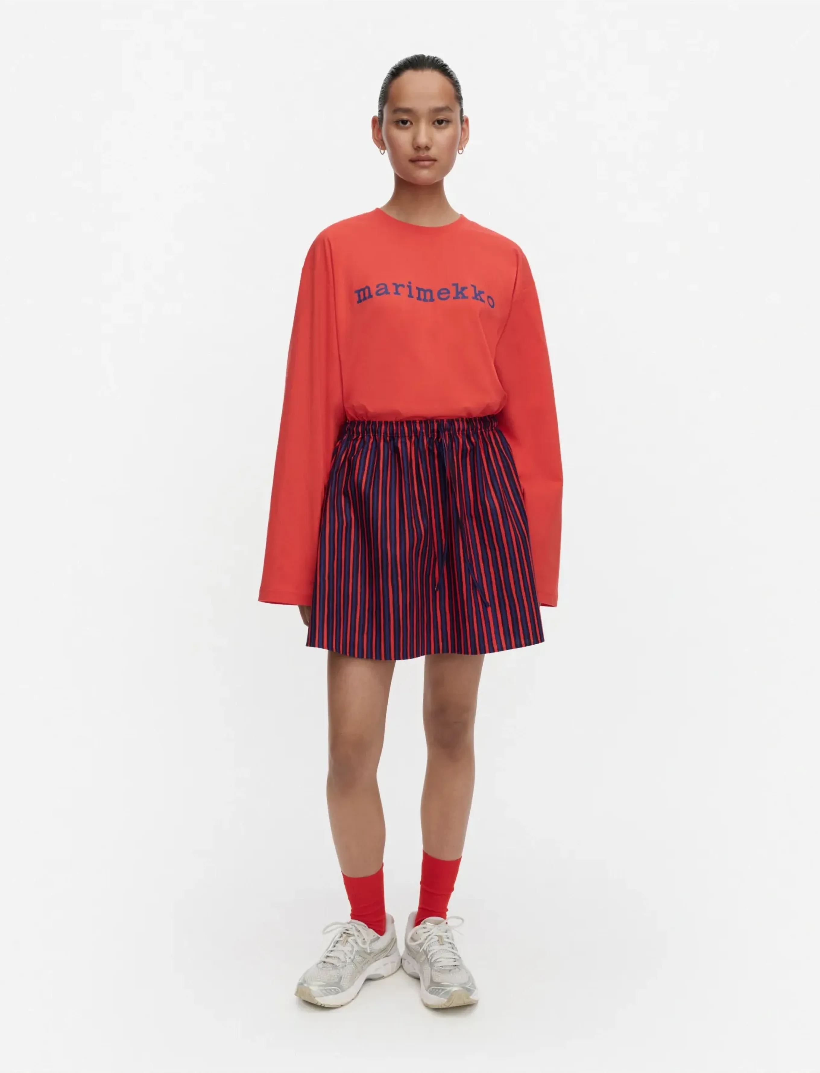 Marimekko PELATA PICCOLO - Short skirts - BLUE, RED / red