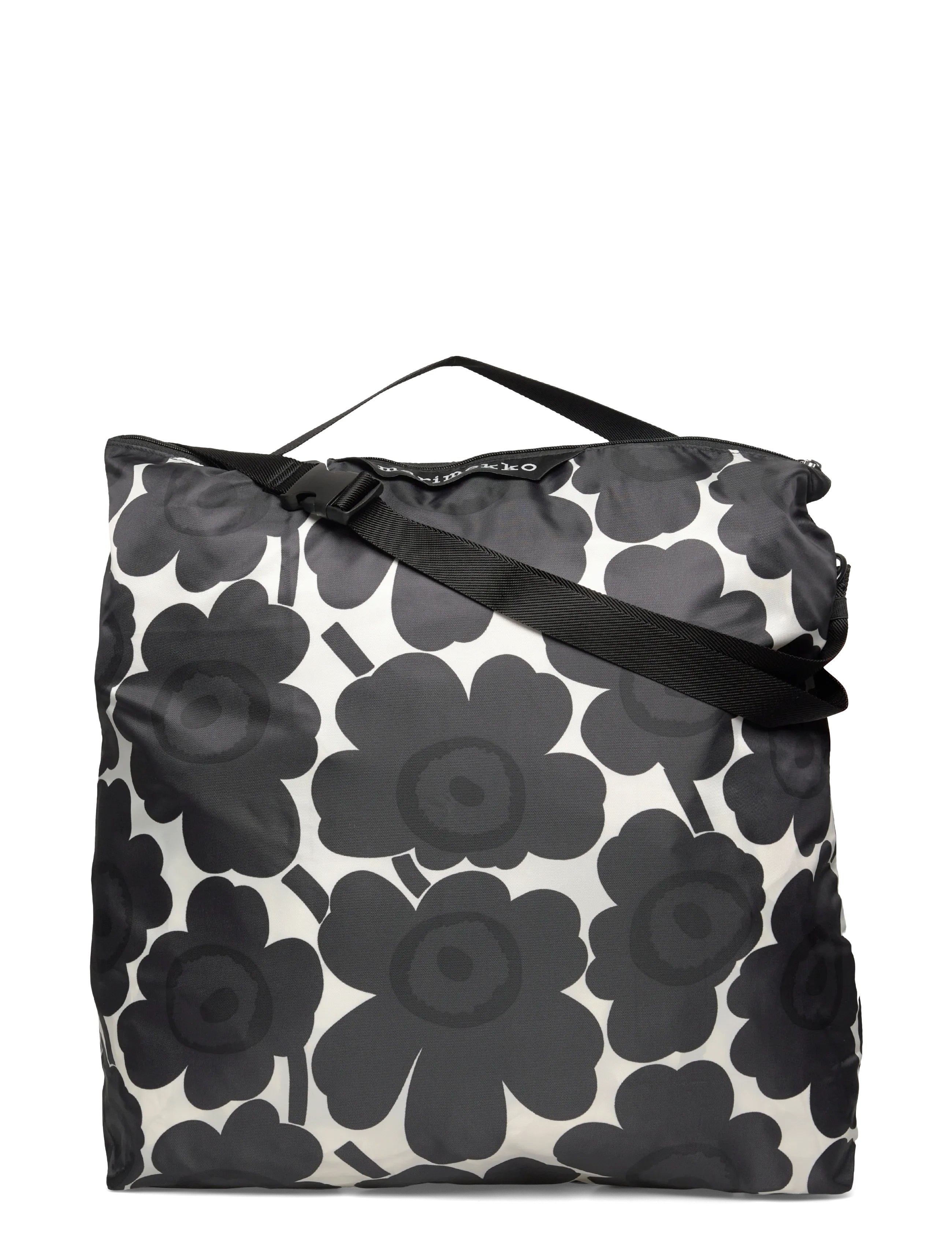 Marimekko NEAT CROSSBODY UNIKKO L - Taschen - DARK GREY, OFF-WHITE / black