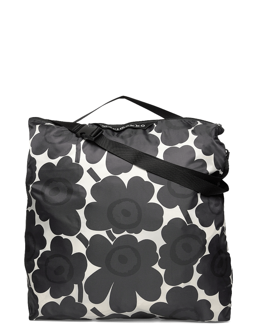 Marimekko - NEAT CROSSBODY UNIKKO L - tote bags - dark grey, off-white - 1