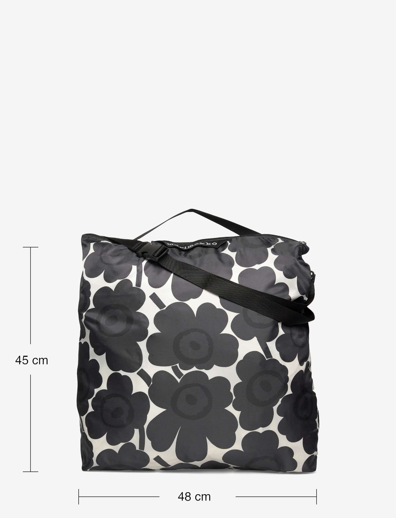 Marimekko - NEAT CROSSBODY UNIKKO L - tote-stiilis kotid - dark grey, off-white - 4