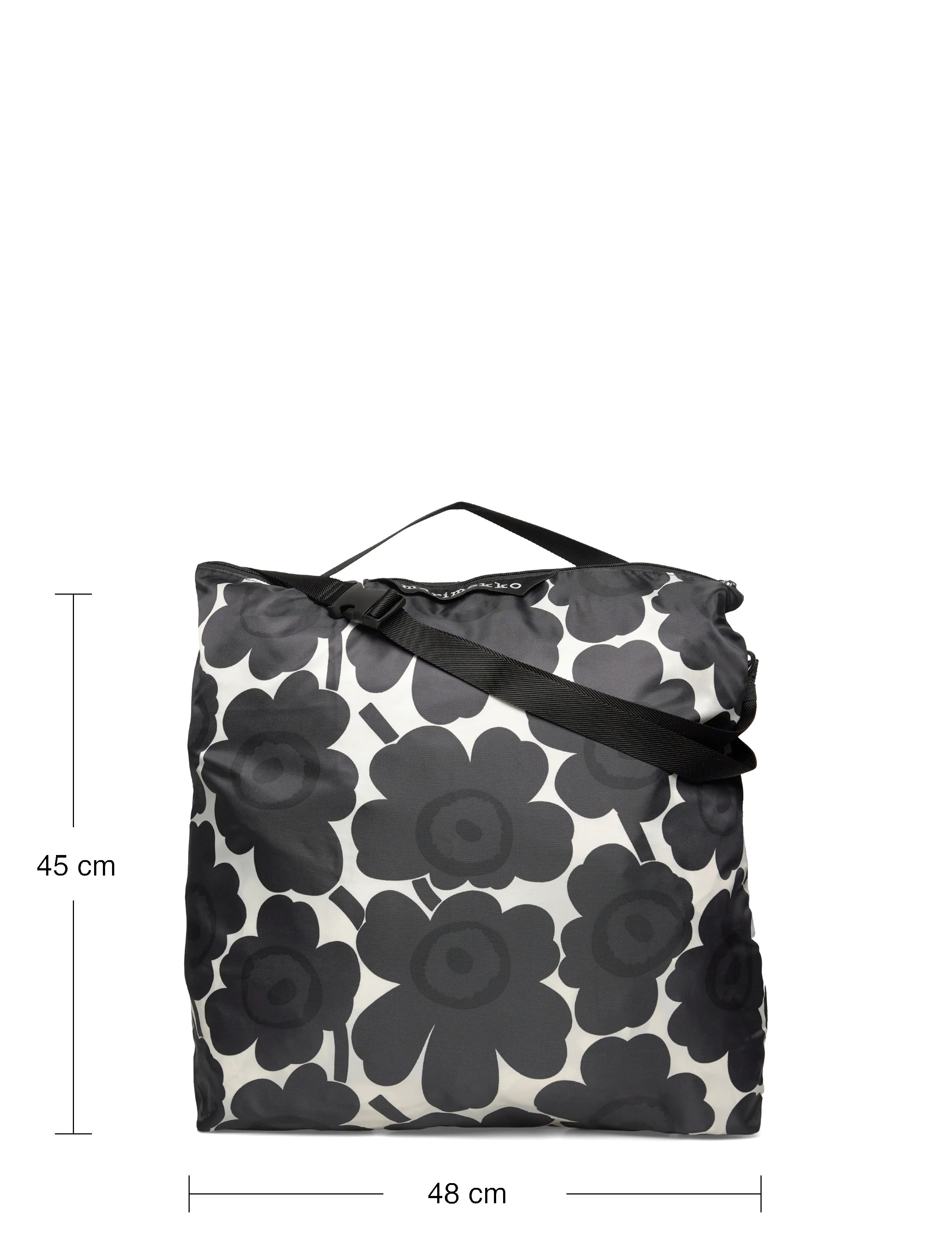 Marimekko - NEAT CROSSBODY UNIKKO L - tote-stiilis kotid - dark grey, off-white - 4