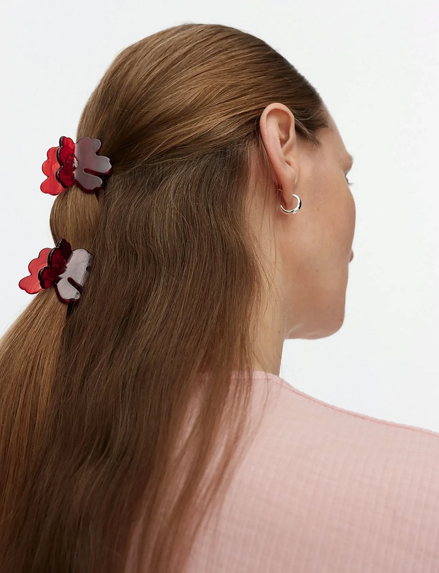 Marimekko - NANO UNIKKO HAIR CLIP SET - multi red - 0