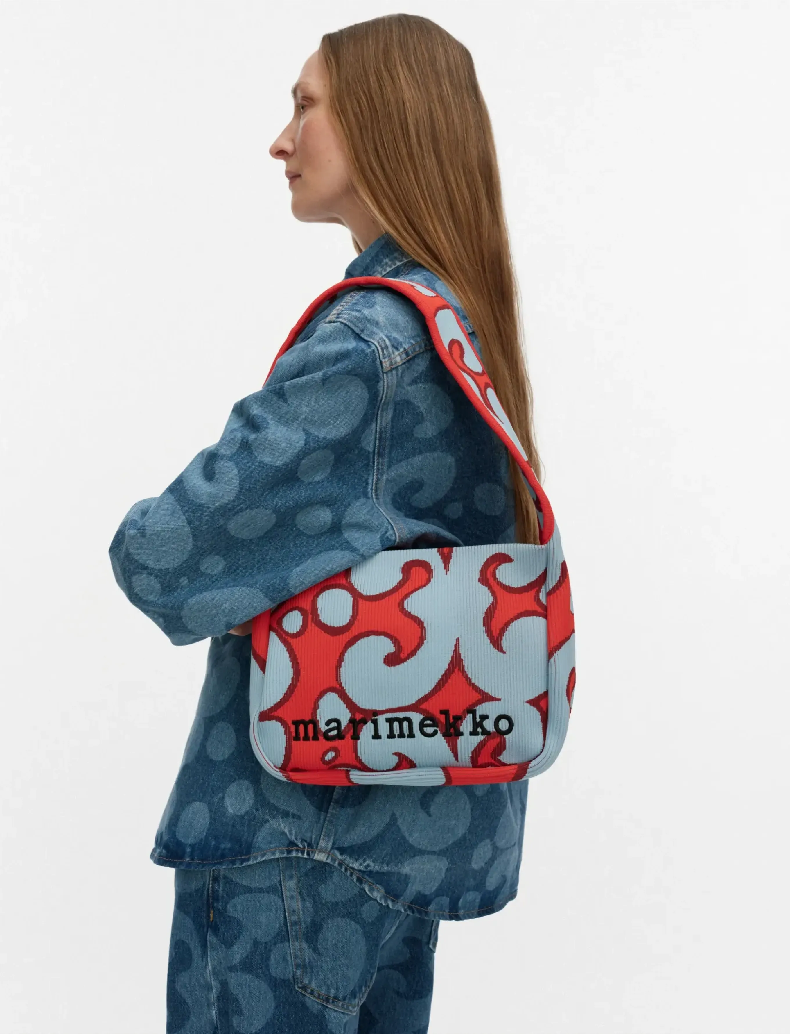 Marimekko Knitted Shoulderbag Keidas, Kvinder, Strikket Skuldertaske, Multi/mønstret, Str: ONE SIZE