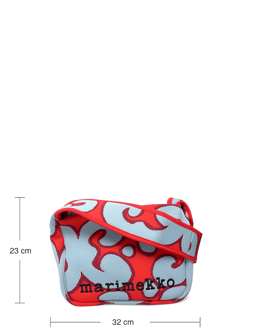 Marimekko - KNITTED SHOULDERBAG KEIDAS - mode trends - light blue, red - 4