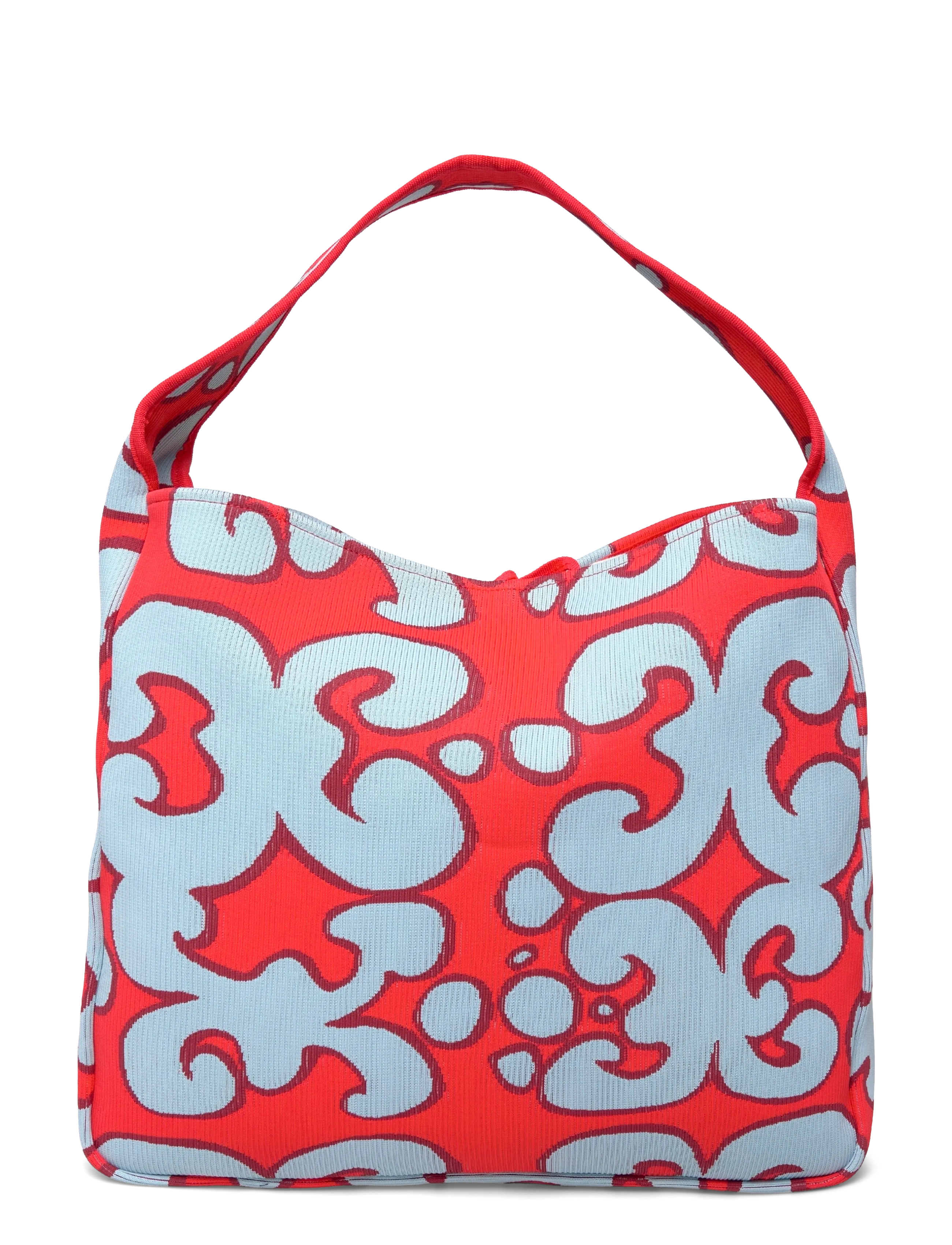 Marimekko - KNITTED BAG LARGE KEIDAS - shoulder bags - light blue, red - 2