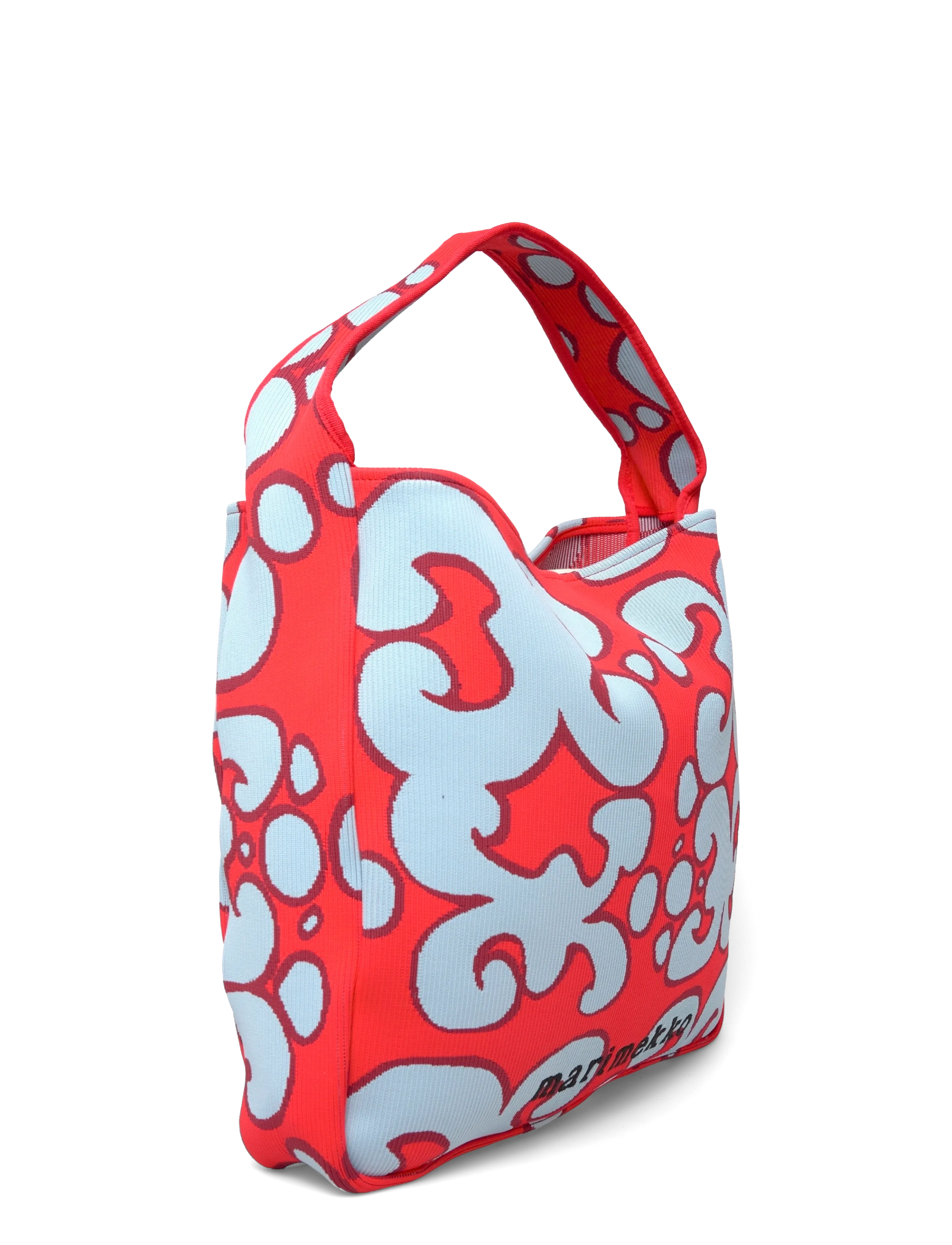 Marimekko - KNITTED BAG LARGE KEIDAS - shoulder bags - light blue, red - 3