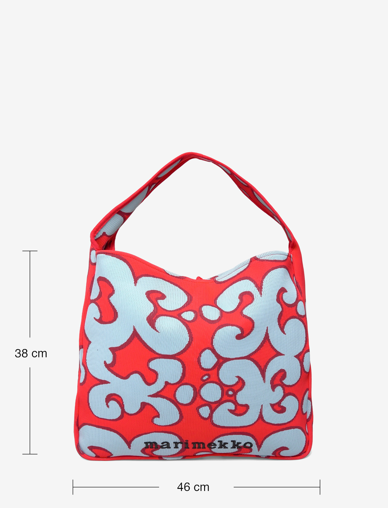 Marimekko - KNITTED BAG LARGE KEIDAS - besondere anlässe - light blue, red - 4