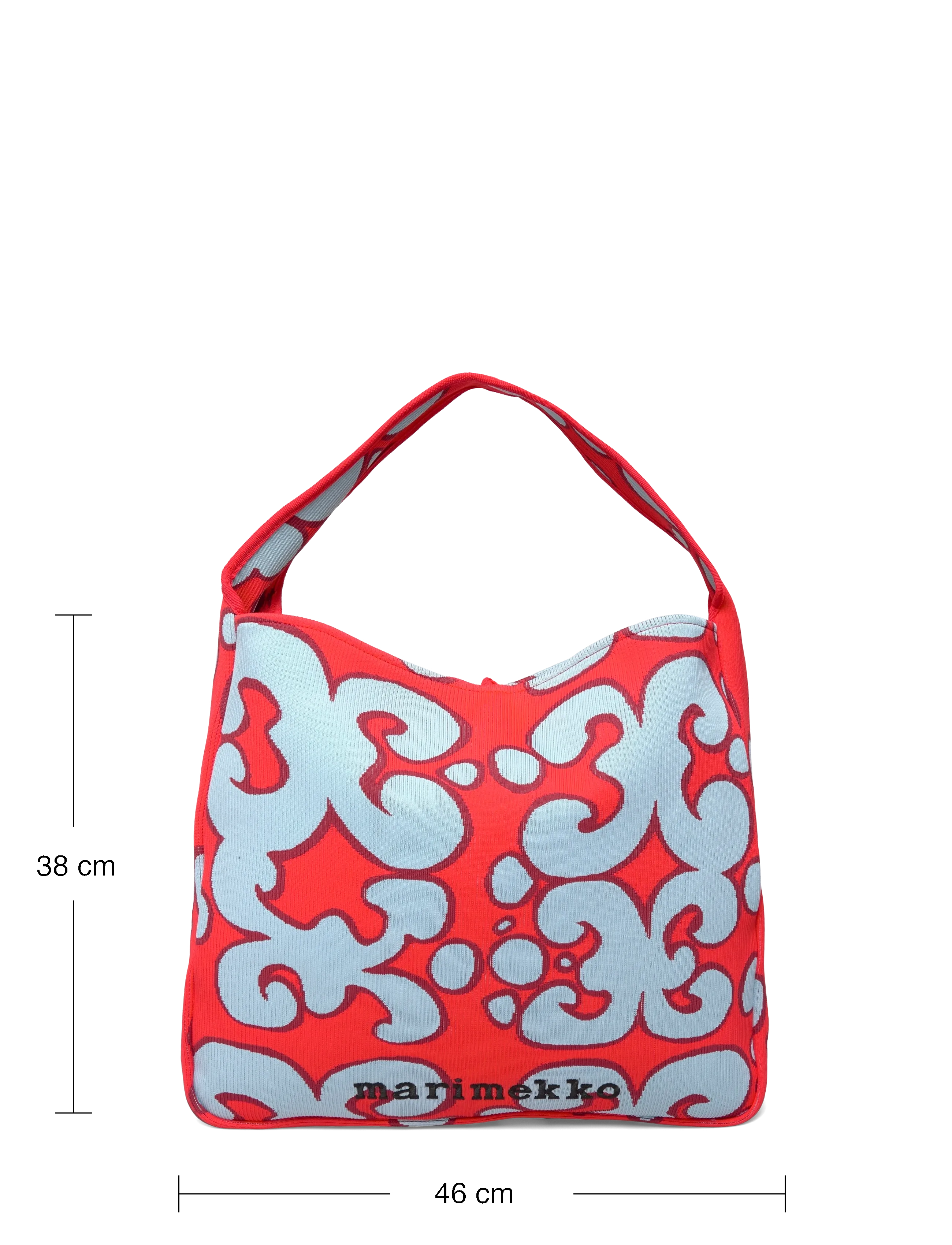 Marimekko - KNITTED BAG LARGE KEIDAS - shoulder bags - light blue, red - 4