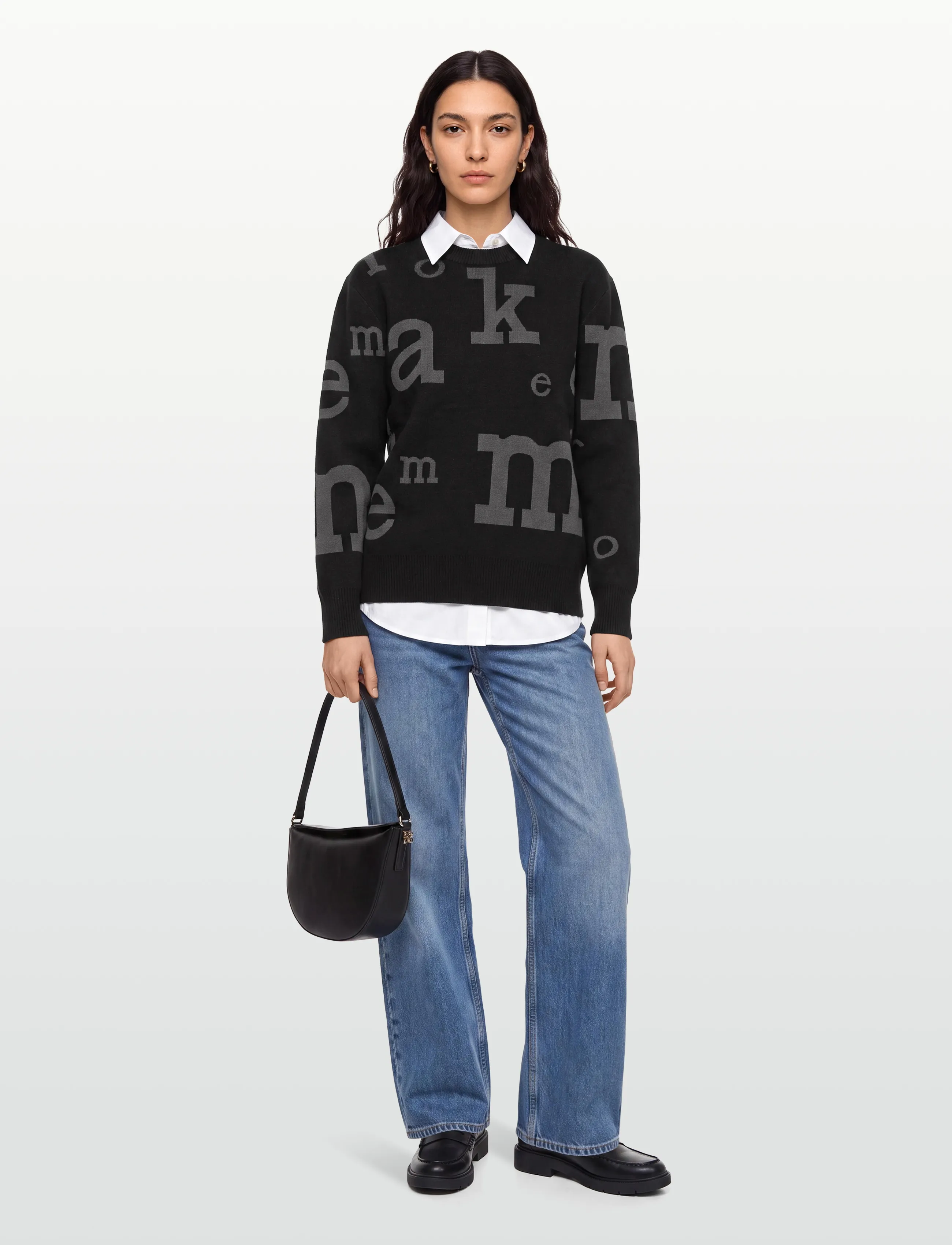 Marimekko Ekspertti Marimerkki, M, Black, Strik > Trøjer, Dame