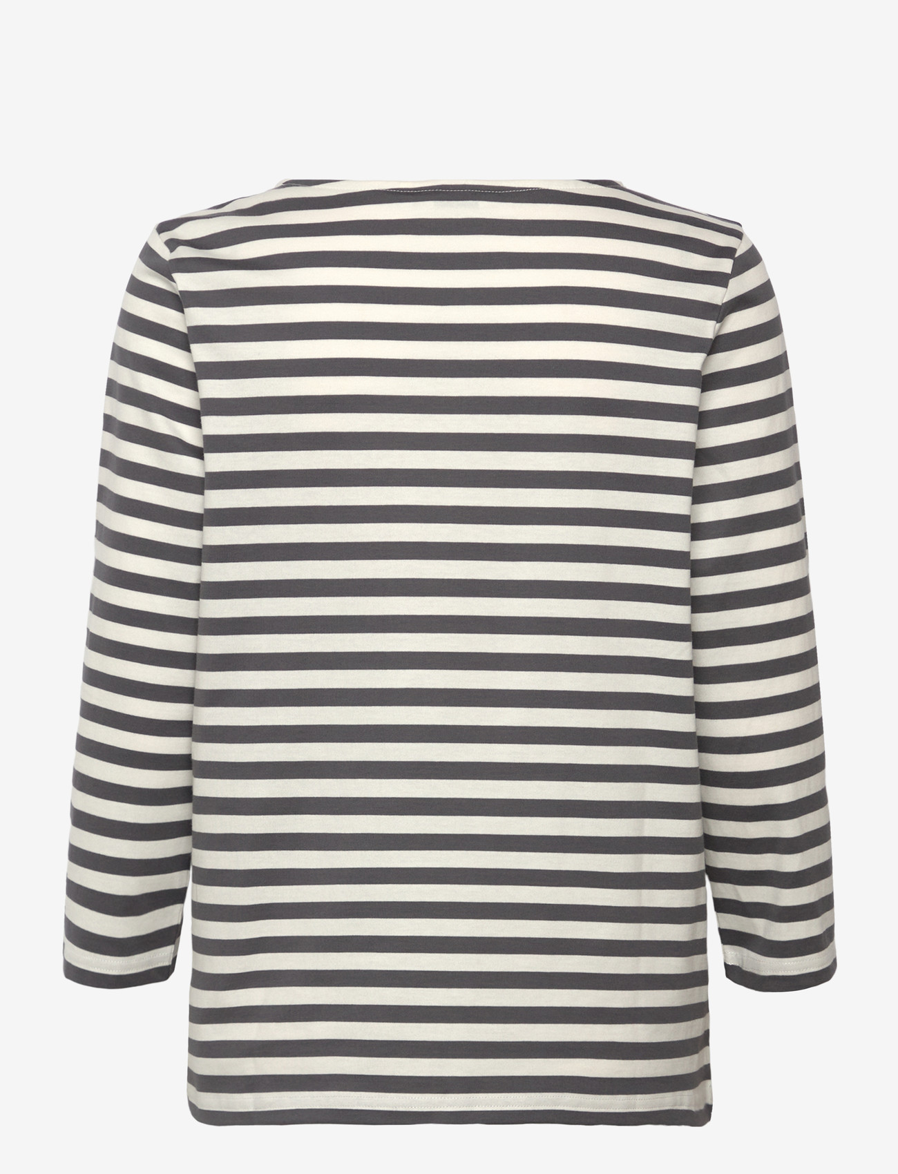 Marimekko - TIILA TASARAITA - t-shirts - dark grey, off white - 1