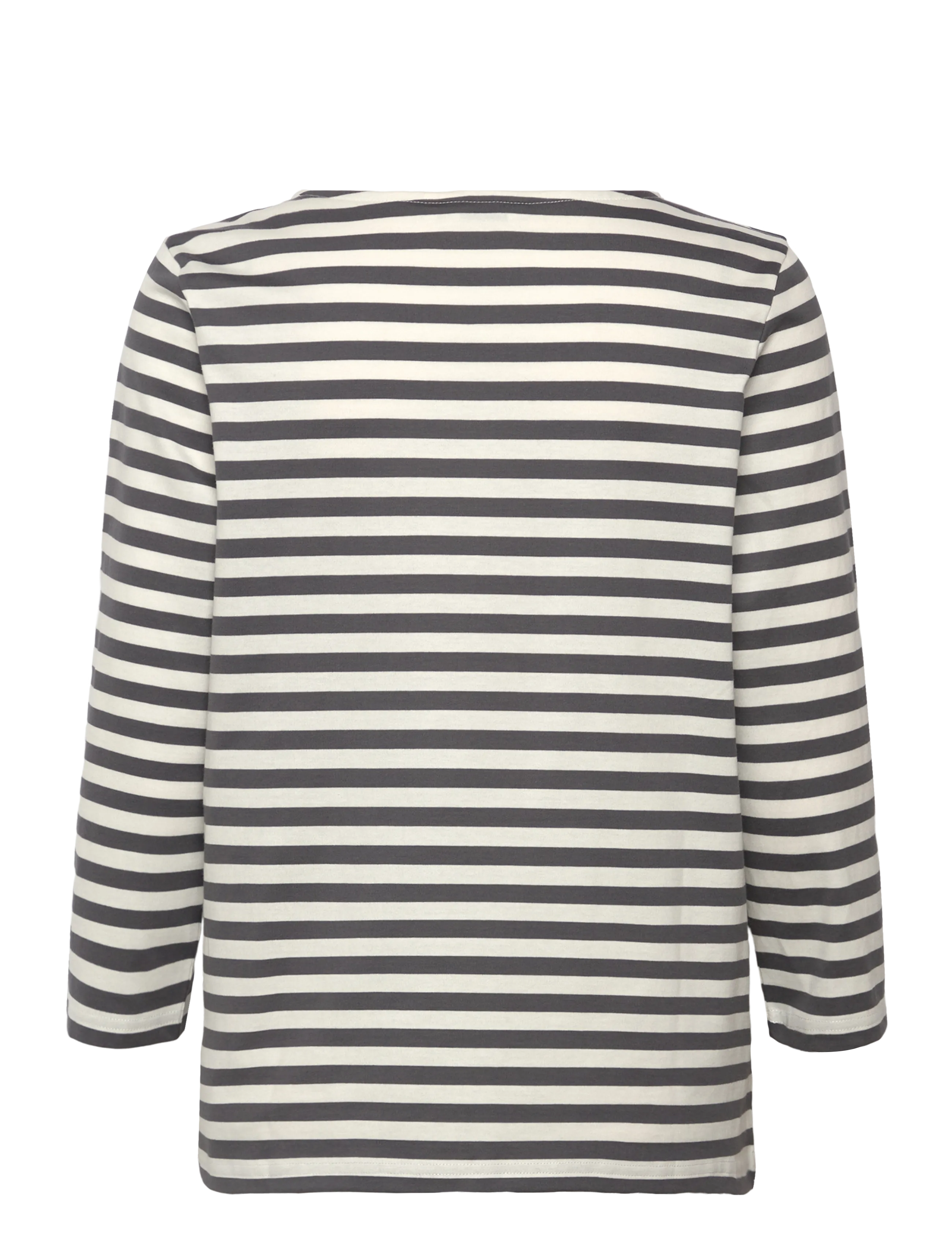 Marimekko - TIILA TASARAITA - t-shirts - dark grey, off white - 1