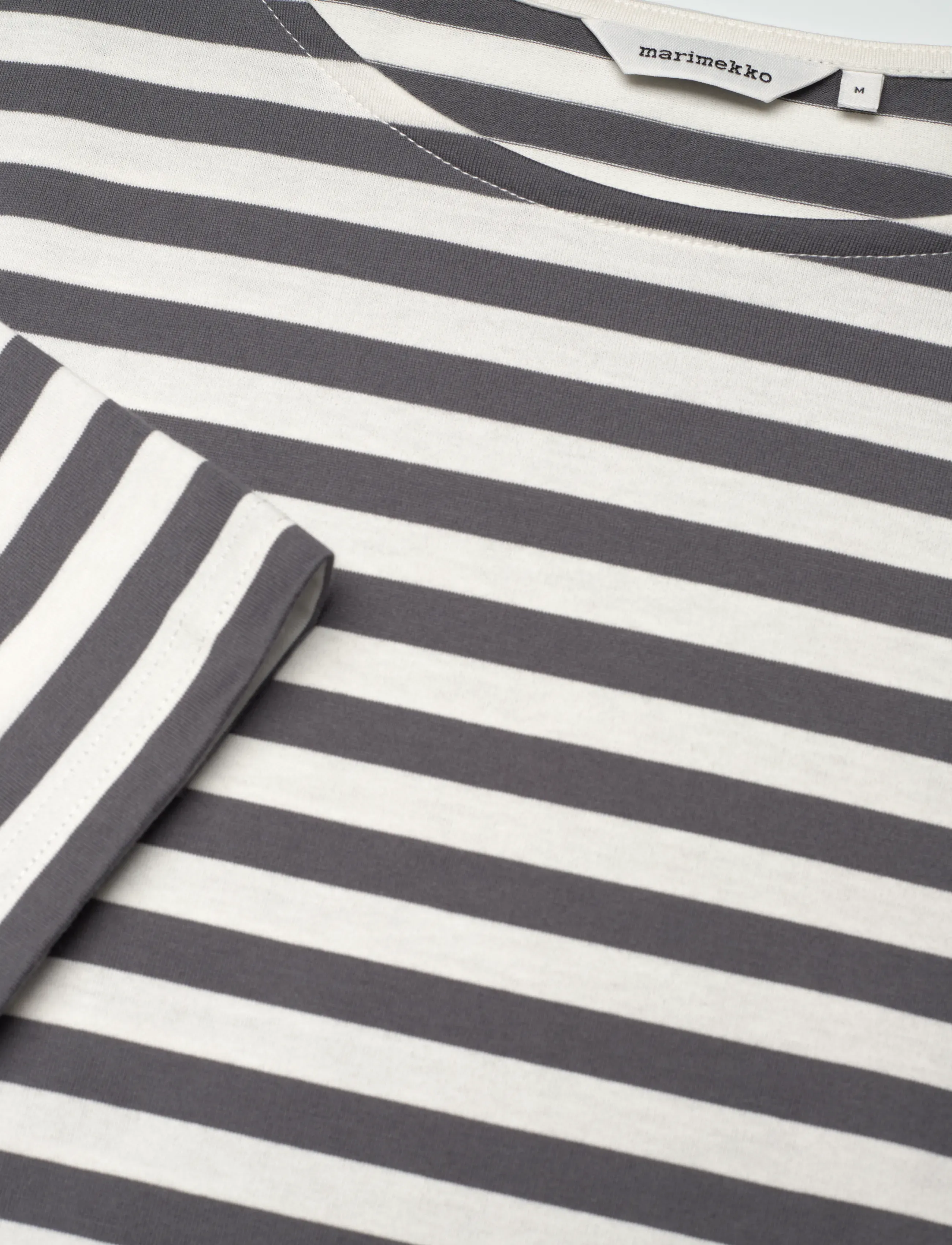 Marimekko - TIILA TASARAITA - t-shirts - dark grey, off white - 2