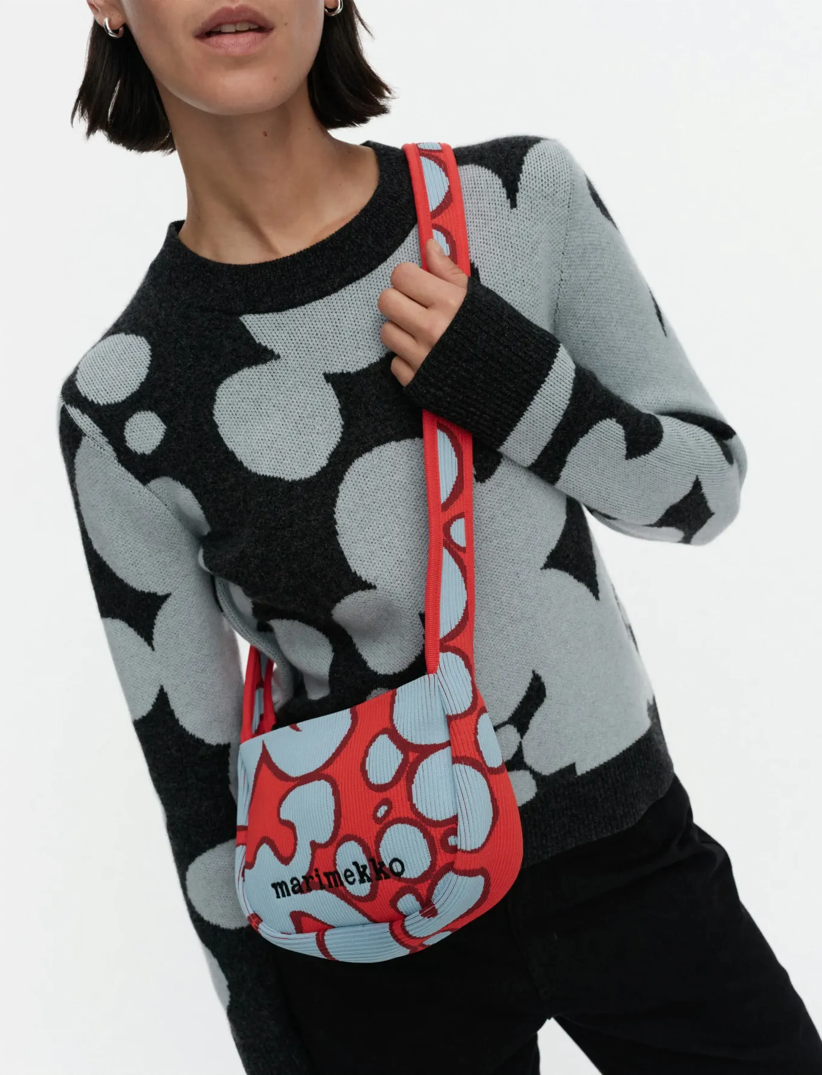 Marimekko Knitted Crossbody Keidas, One Size, Multi/patterned, Designere > Crossbody-Tasker, Dame