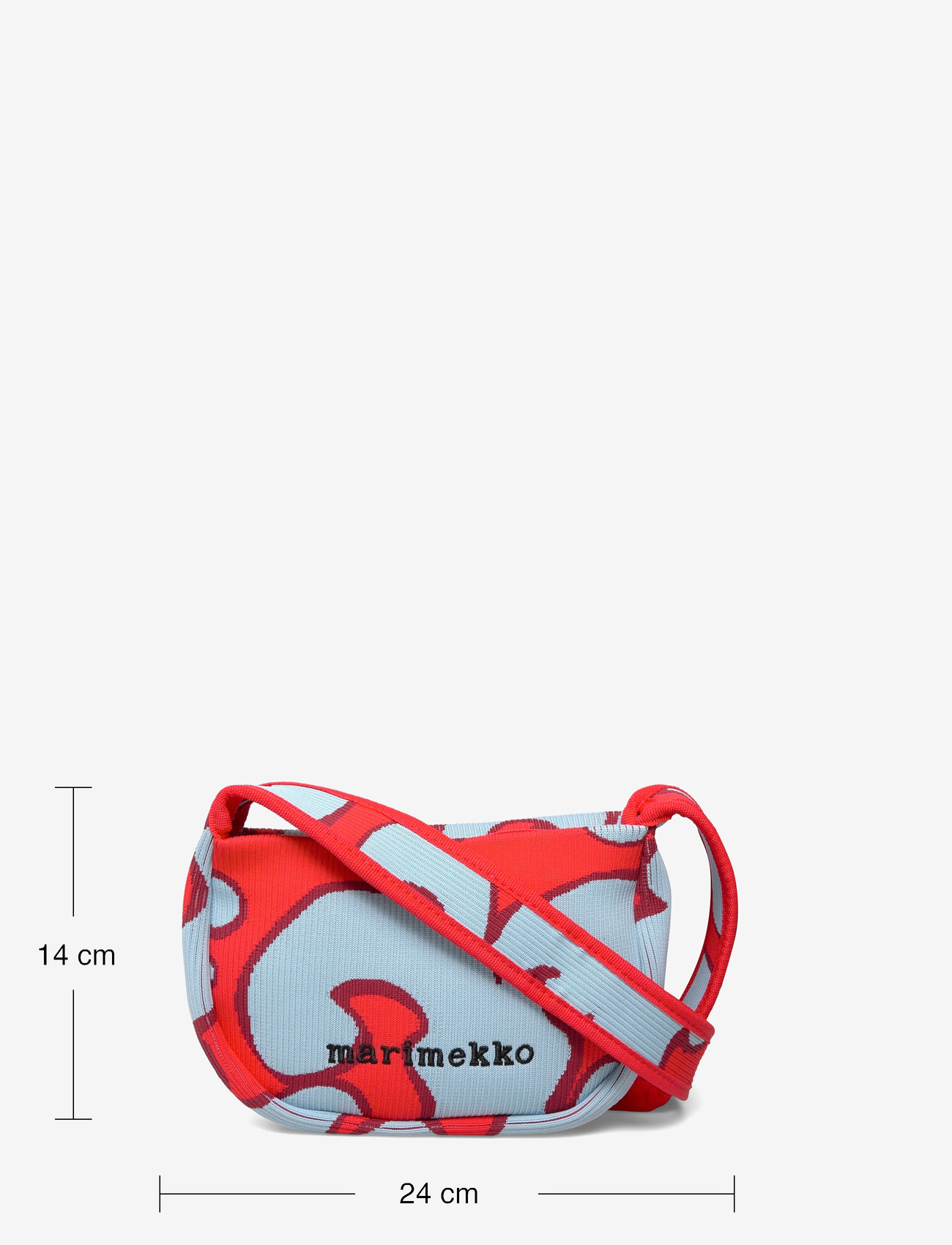 Marimekko - KNITTED CROSSBODY KEIDAS - fashion trends - light blue, red - 4