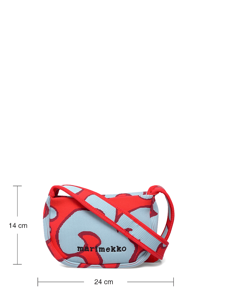 Marimekko - KNITTED CROSSBODY KEIDAS - mode trends - light blue, red - 4