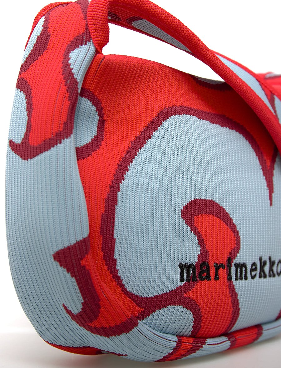 Marimekko - KNITTED CROSSBODY KEIDAS - mode trends - light blue, red - 5