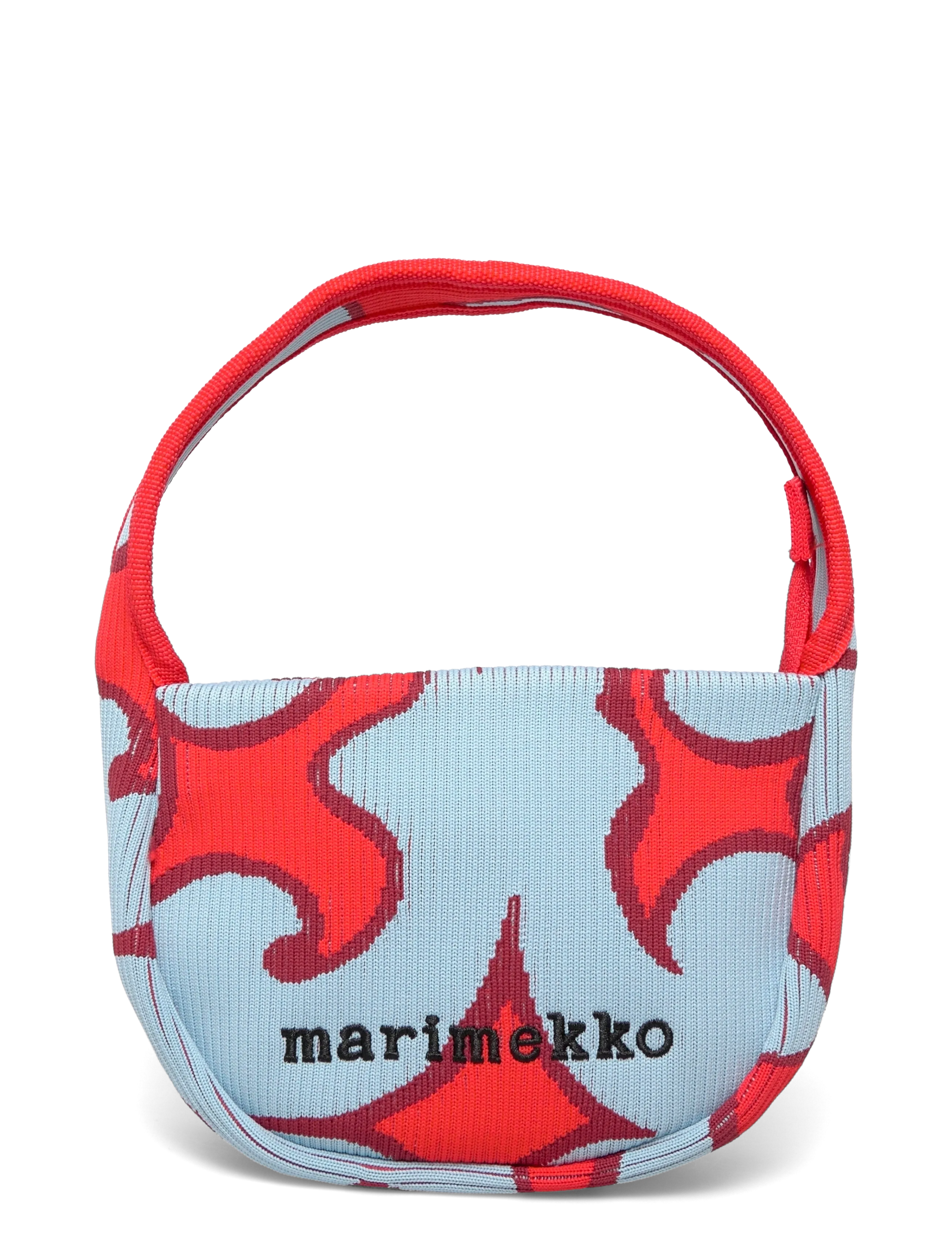 Marimekko KNITTED MINI HANDBAG KEIDAS - Designers - LIGHT BLUE, RED / multi