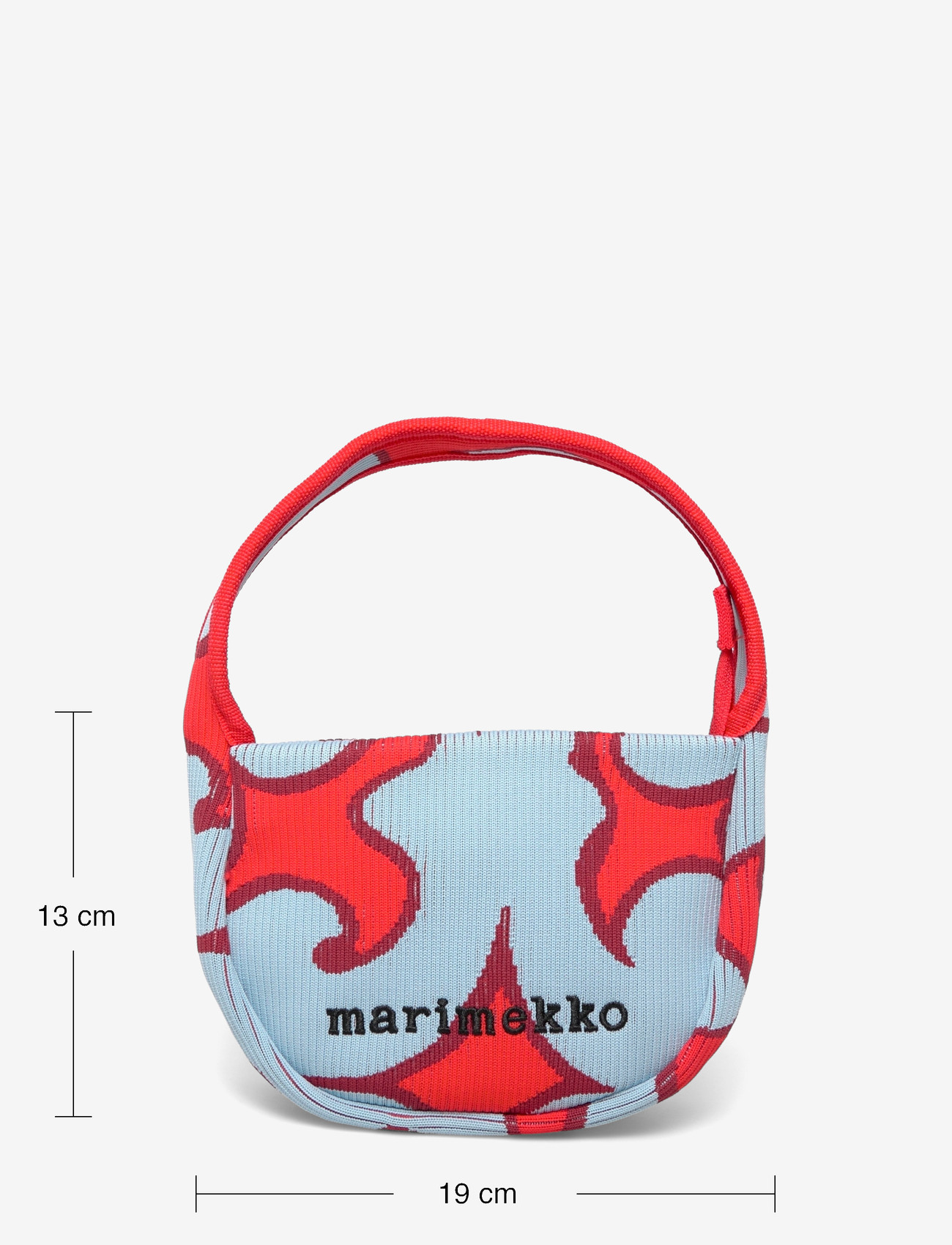 Marimekko - KNITTED MINI HANDBAG KEIDAS - håndtasker - light blue, red - 3