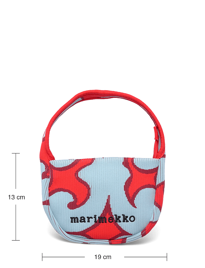 Marimekko - KNITTED MINI HANDBAG KEIDAS - special occasions - light blue, red - 3
