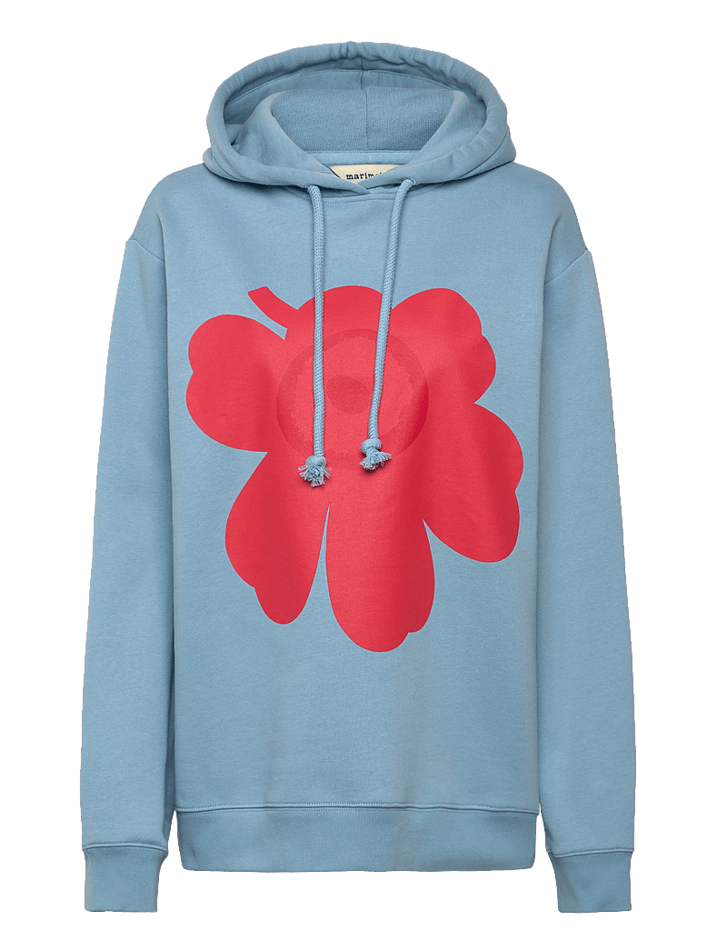Marimekko - RUNOJA UNIKKO PLACEMENT - sweatshirts & hoodies - light blue, red - 1