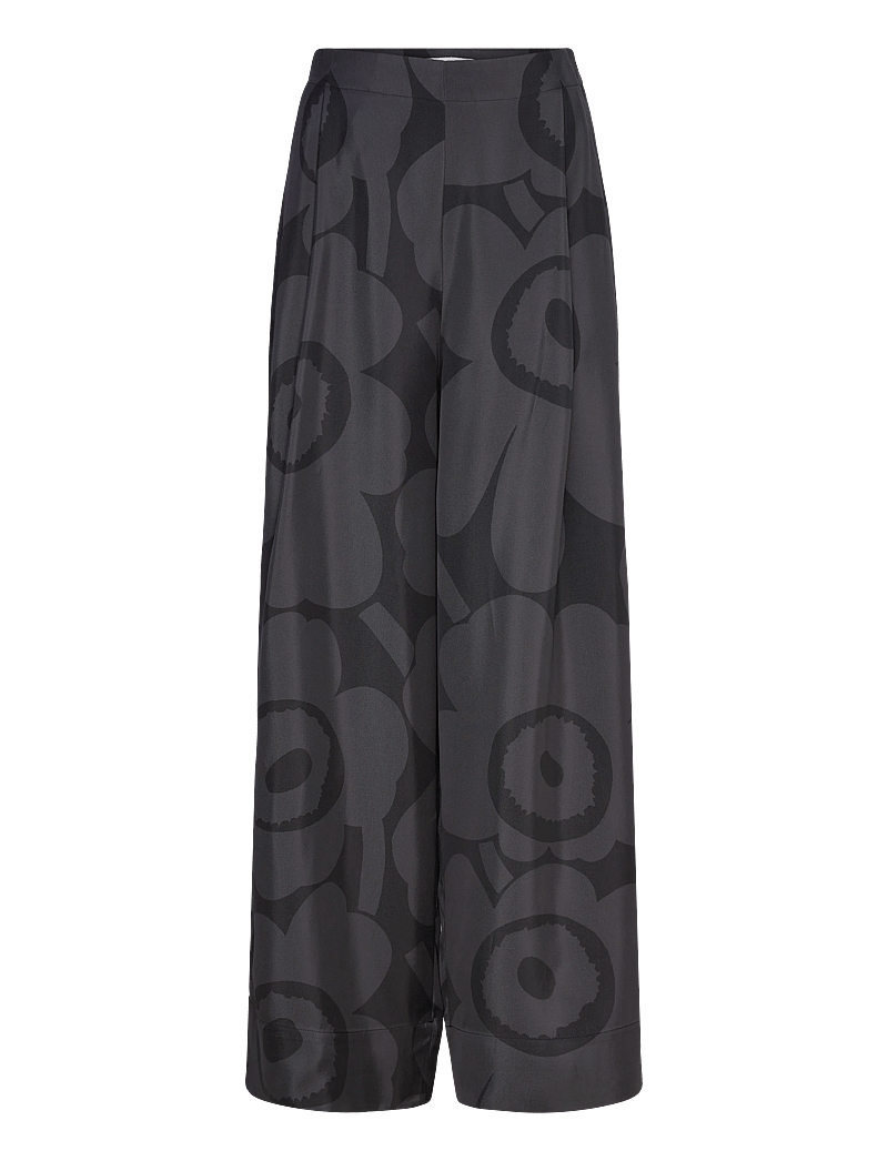 Marimekko - NÄHTÄVYYS UNIKKO - raka byxor - black, dark grey - 1