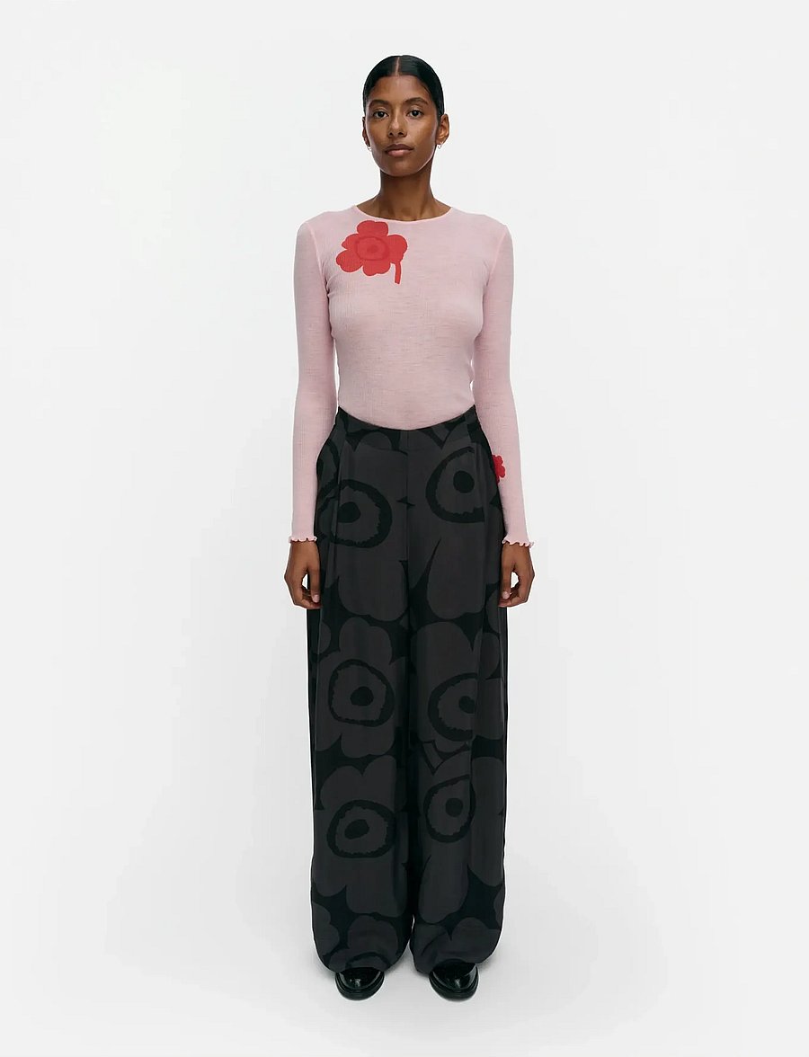 Marimekko - NÄHTÄVYYS UNIKKO - bukser med lige ben - black, dark grey - 0