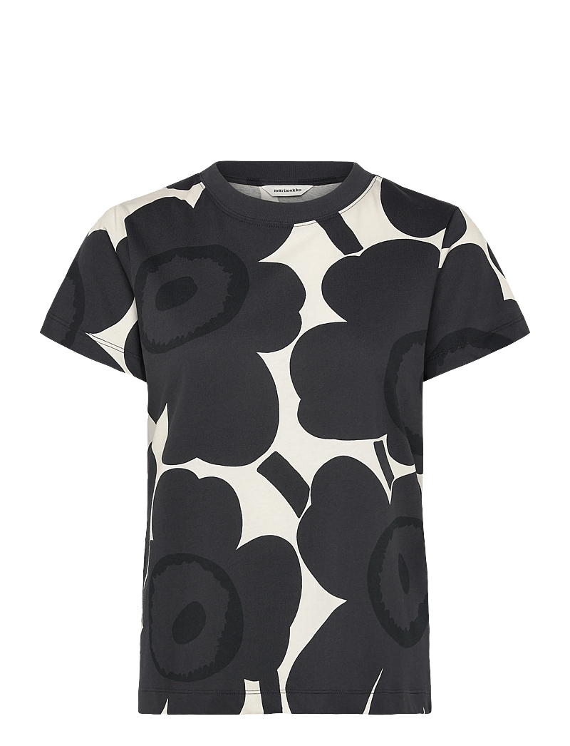 Marimekko - HELEYS UNIKKO - t-shirts & tops - off-white, dark grey, black - 1