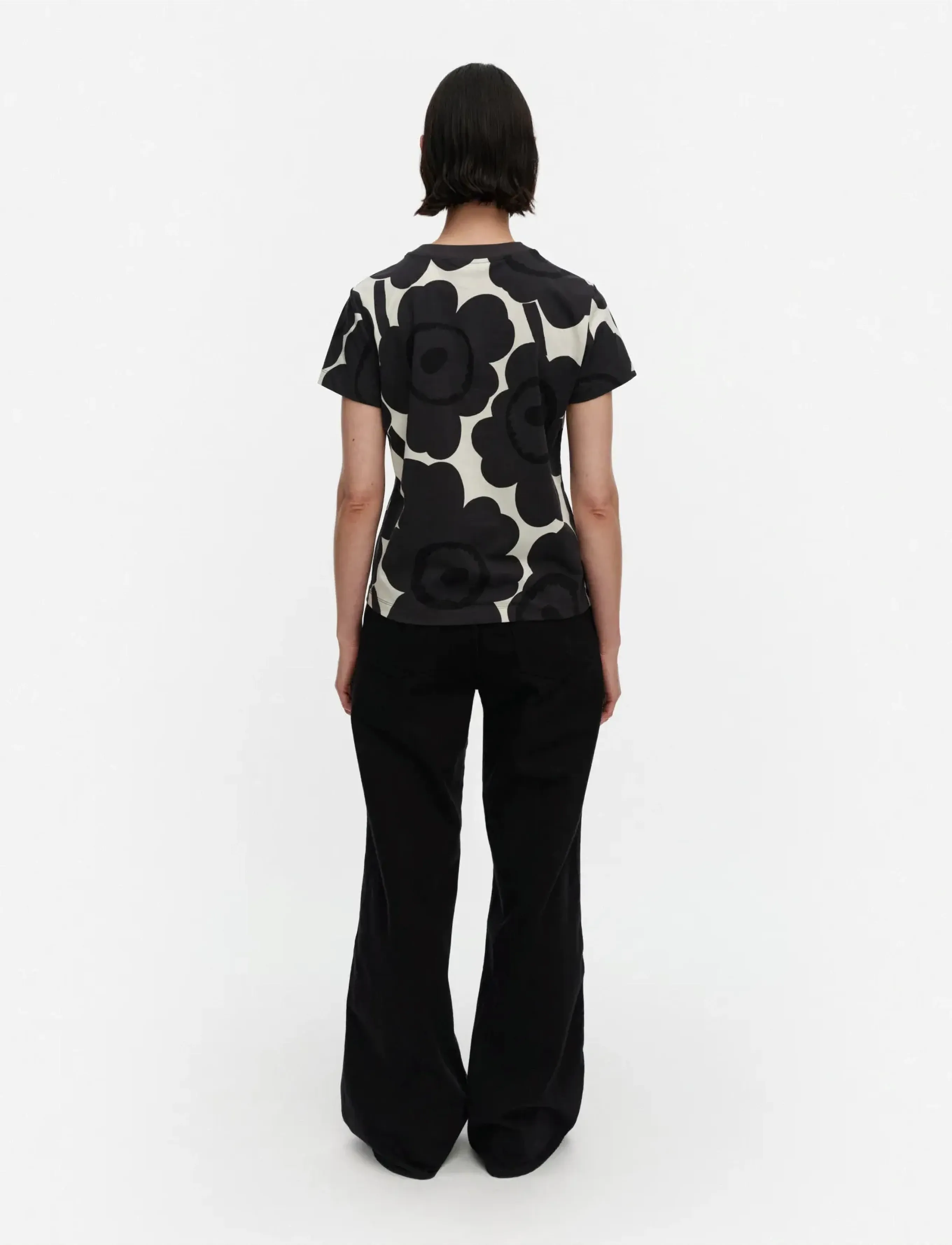 Marimekko - HELEYS UNIKKO - t-shirts - off-white, dark grey, black - 3