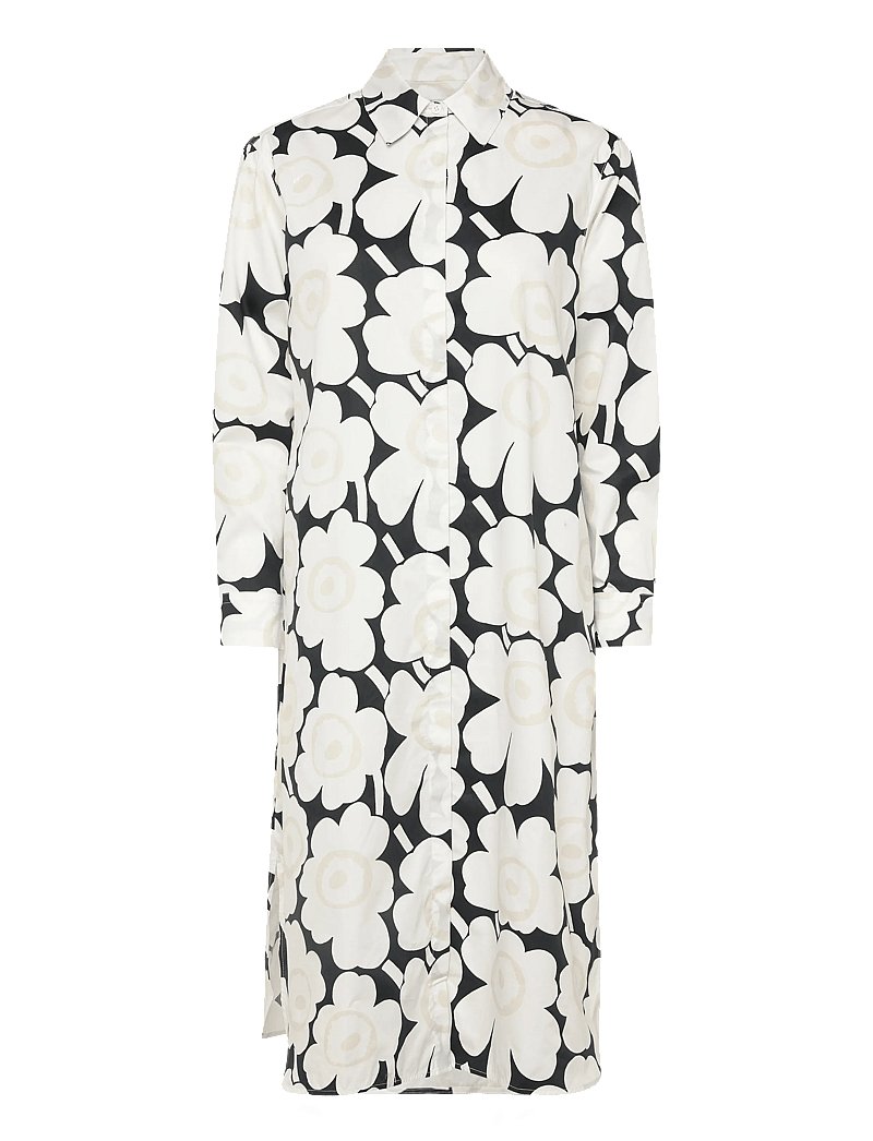 Marimekko - RUNOELMA UNIKKO - shirt dresses - white, black, light grey - 1