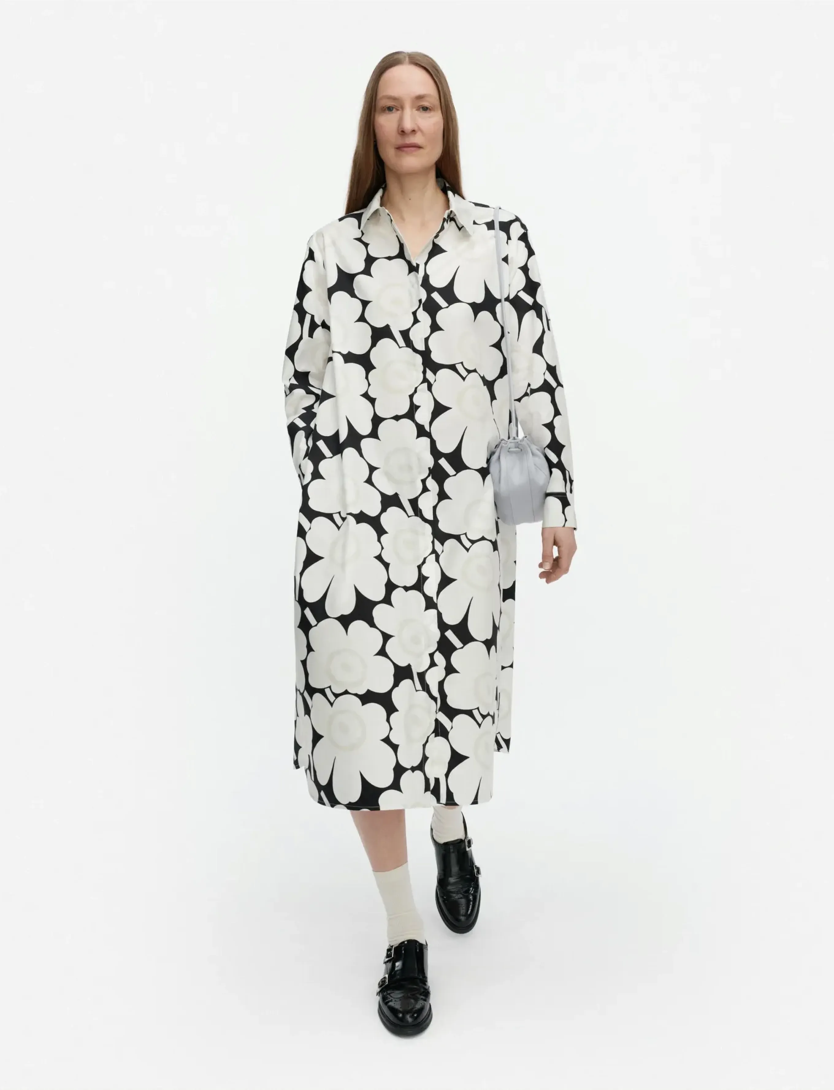 Marimekko Runoelma Unikko, 36, White, Kjoler > Skjortekjoler, Dame
