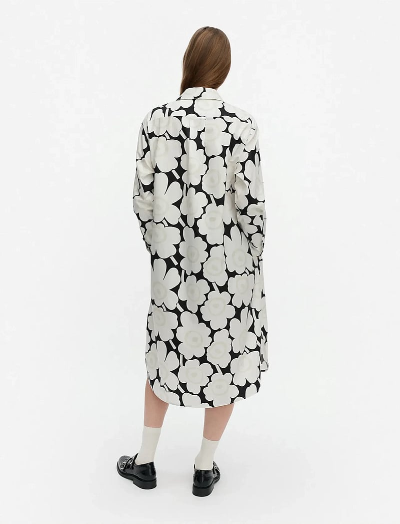 Marimekko - RUNOELMA UNIKKO - shirt dresses - white, black, light grey - 5