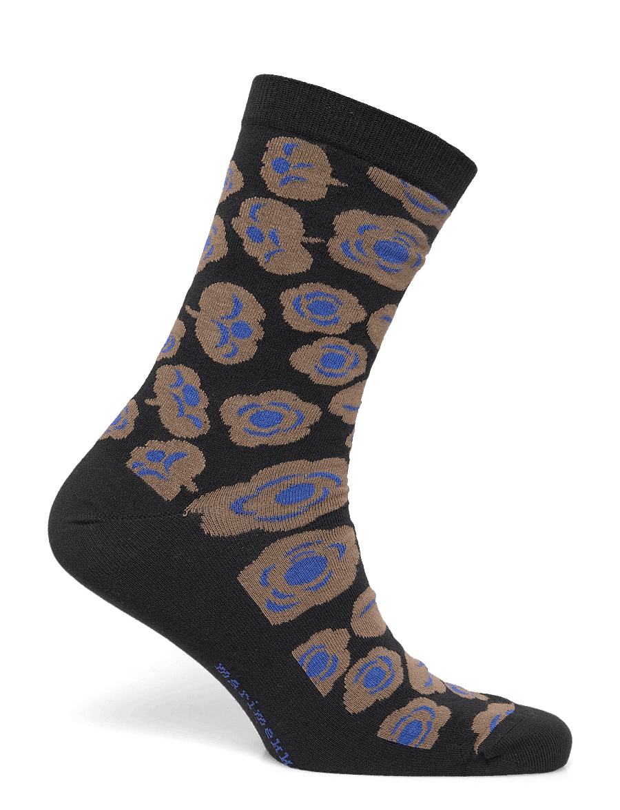 Marimekko - LINJAUS TUMMA - normale socken - black, brown, blue - 1
