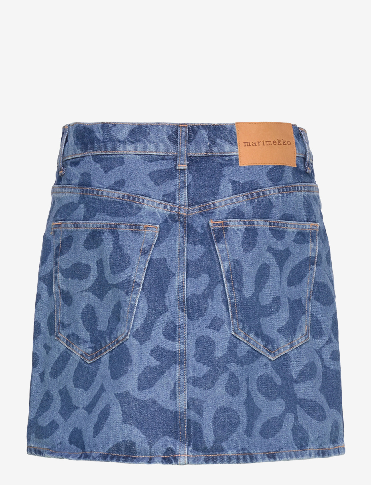 Marimekko - MARIDENIM RUUDUT KUKKA - denimnederdele - used indigo - 2